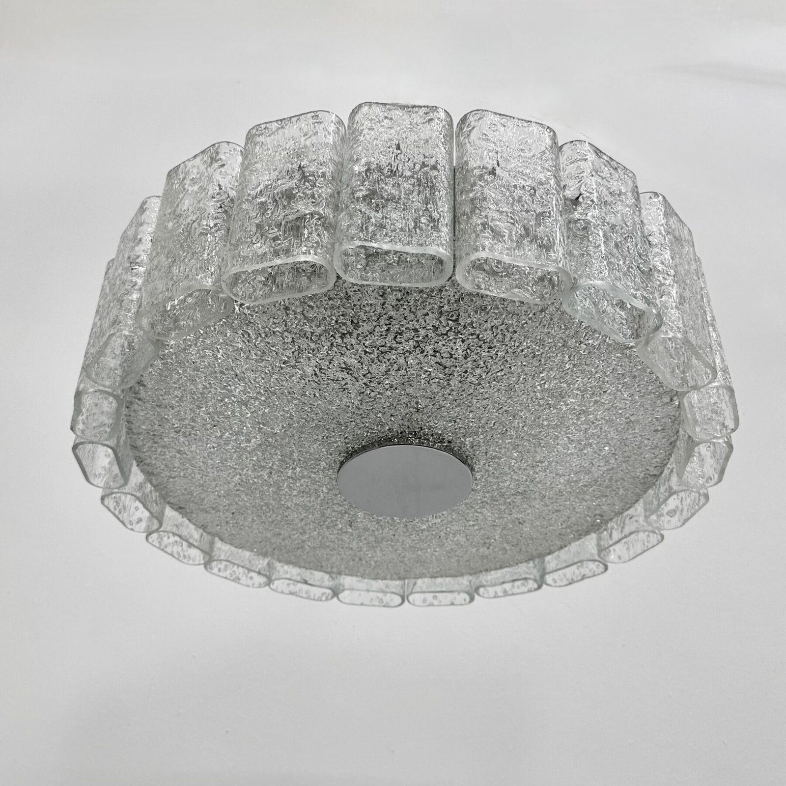 Plafonnier mid-century à tubes en verre Doria Leuchten, Allemagne, années 1960 photo vinterior