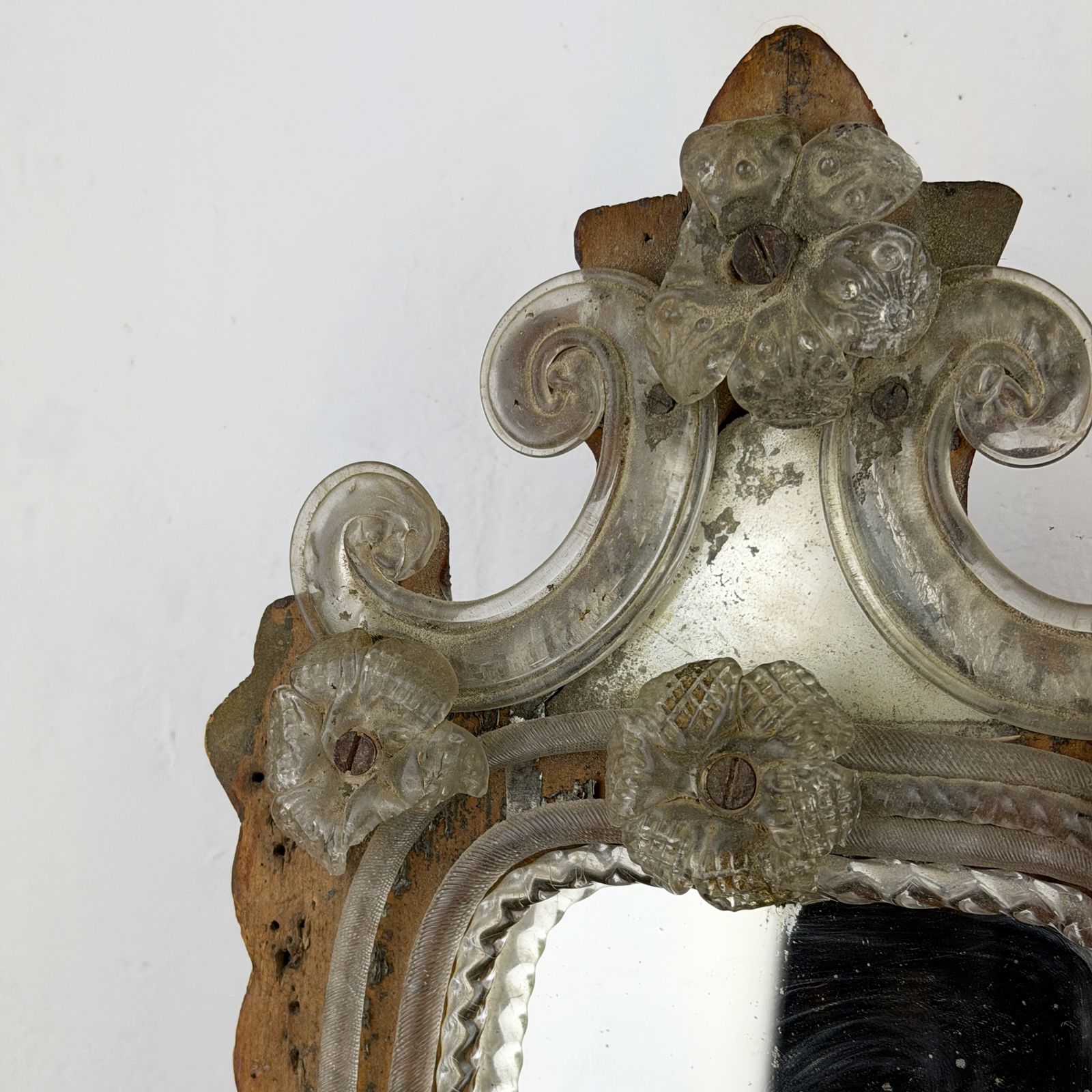 photo furniture Antique Salvaged Venetian Murano Glass Mirror