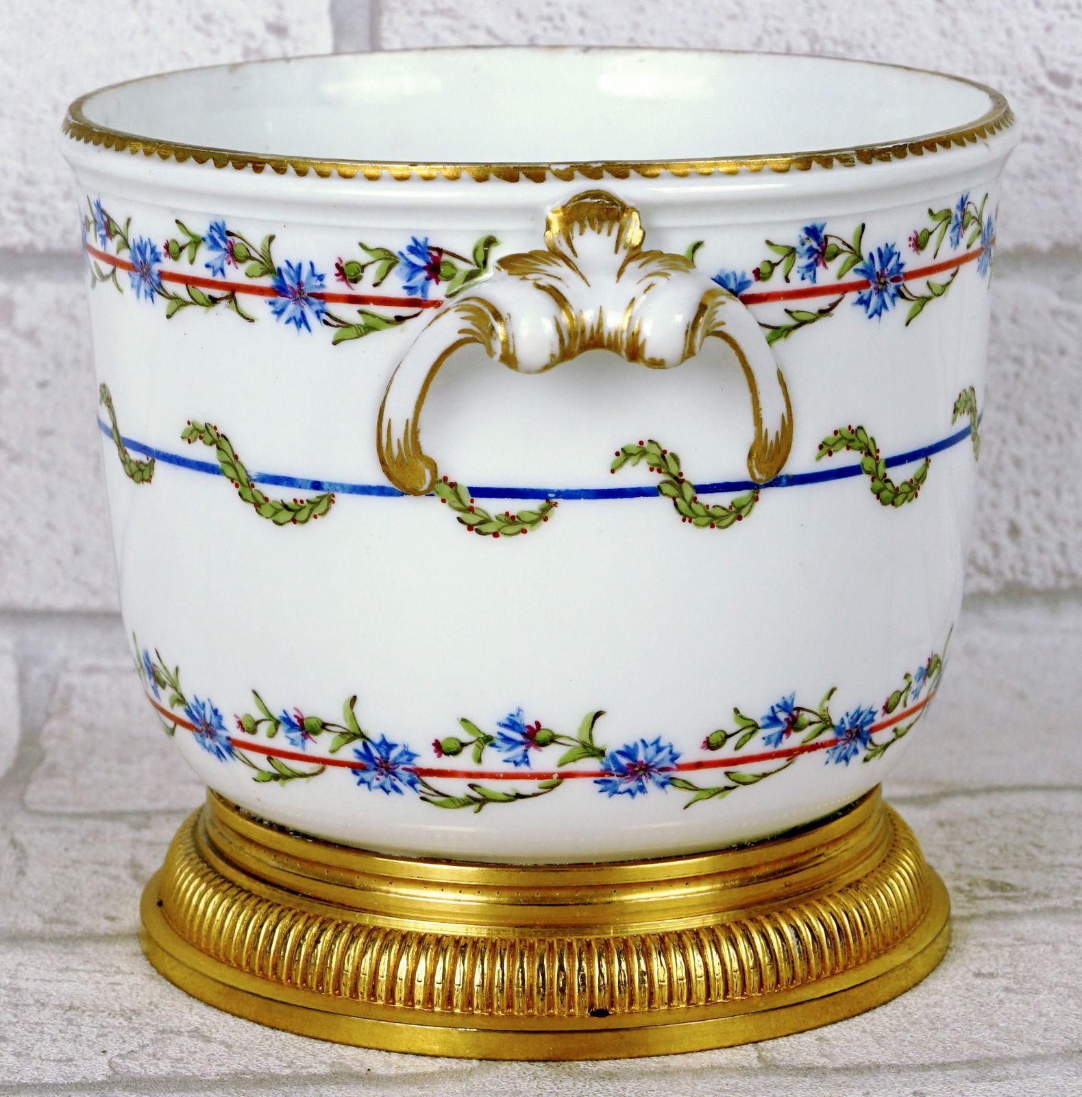 Rare seau à verre du « Service du Gobelet du Roi » - Manufacture royale de Sèvres - XVIIIe siècle photo Décoration