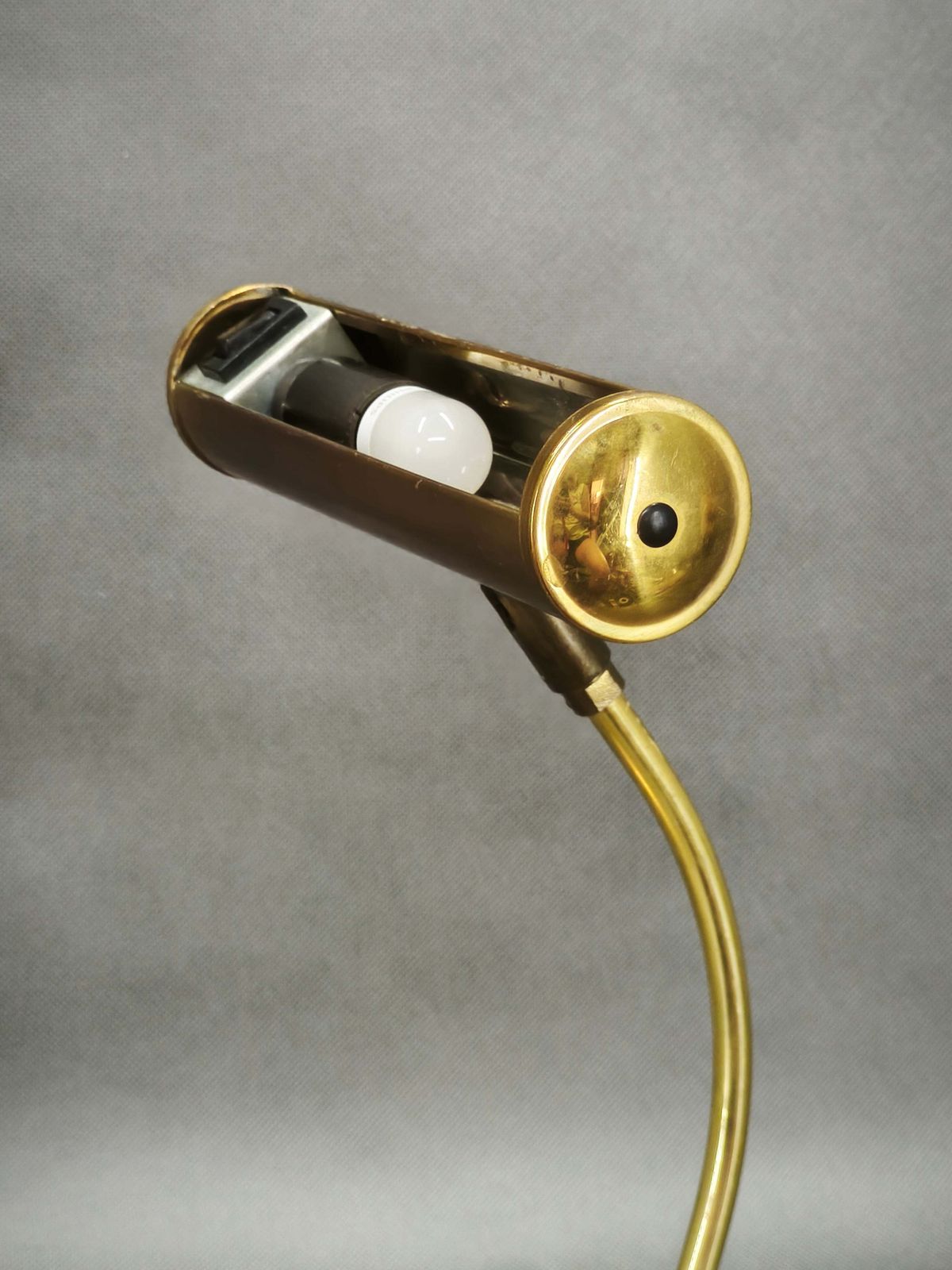 Luminaires Lampe de bureau réglable en laiton, Allemagne, années 1960 photo