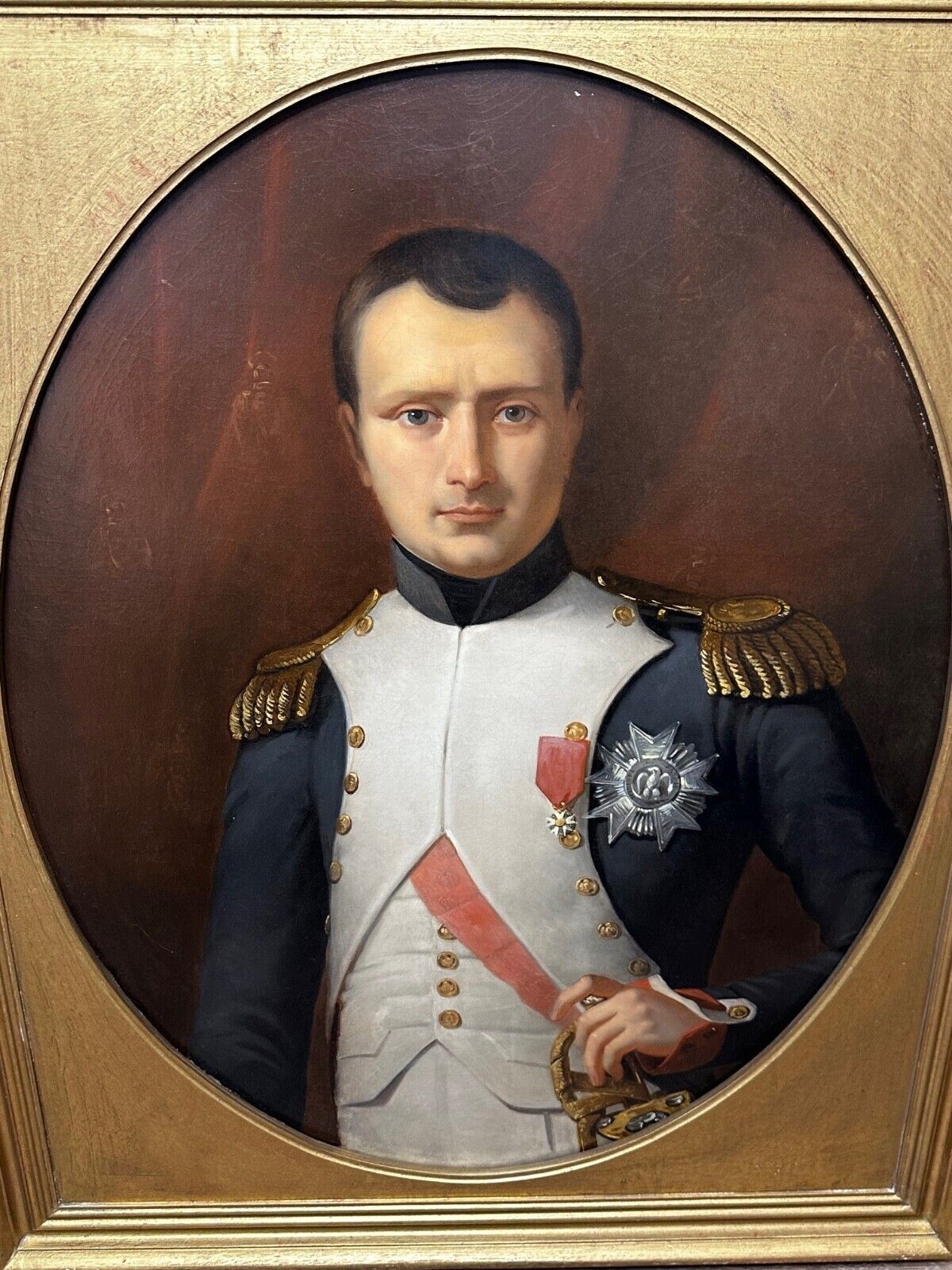 Frans Napoleon Bonaparte olieverfportret ca. 1870 naar Robert Lefèvre, militaire kunst photo for sale