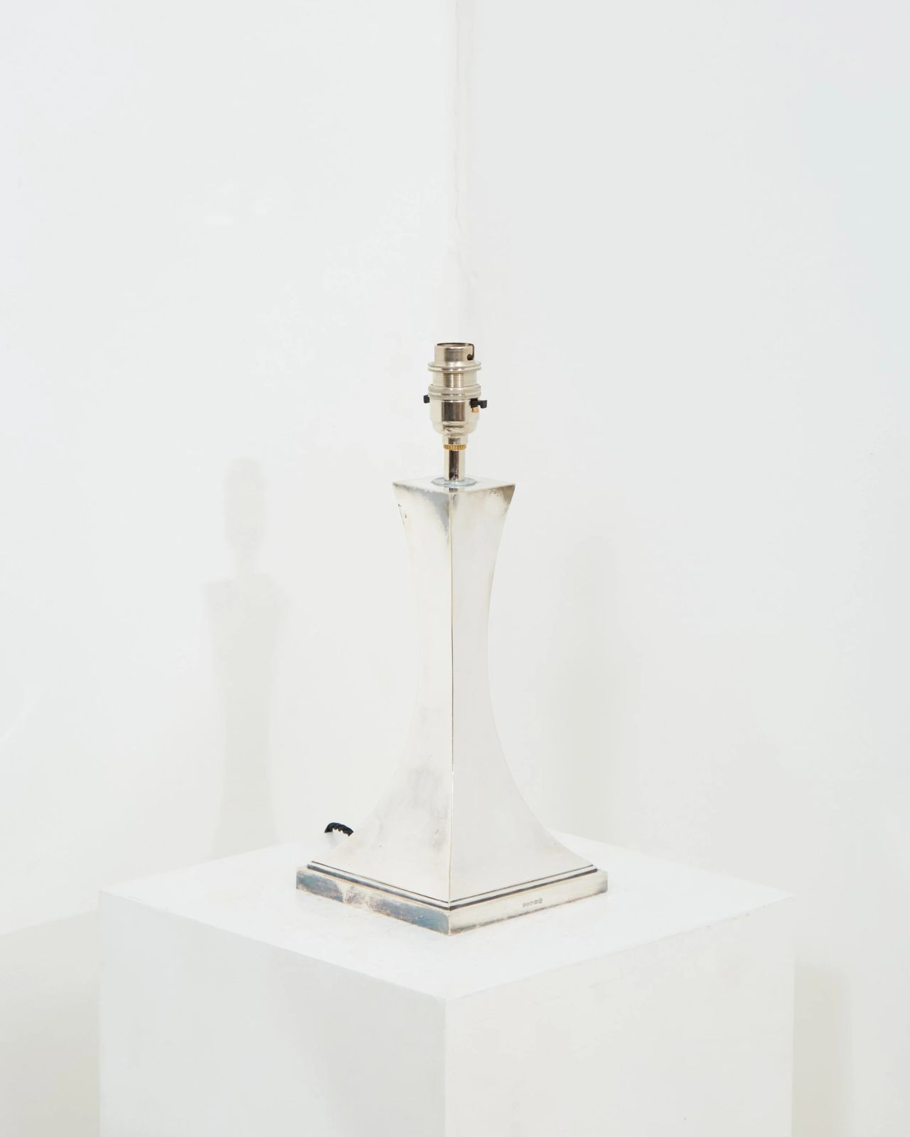 Zilveren art deco lamp, jaren 1920