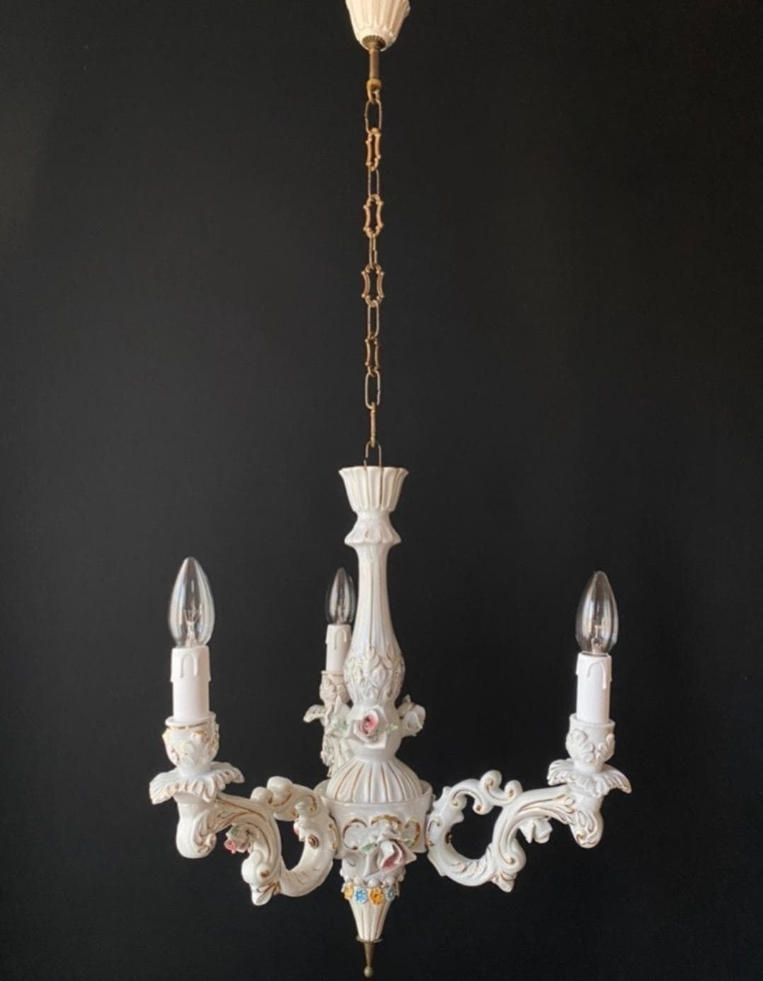 Lustre d'époque en porcelaine, années 1960 photo 265.0