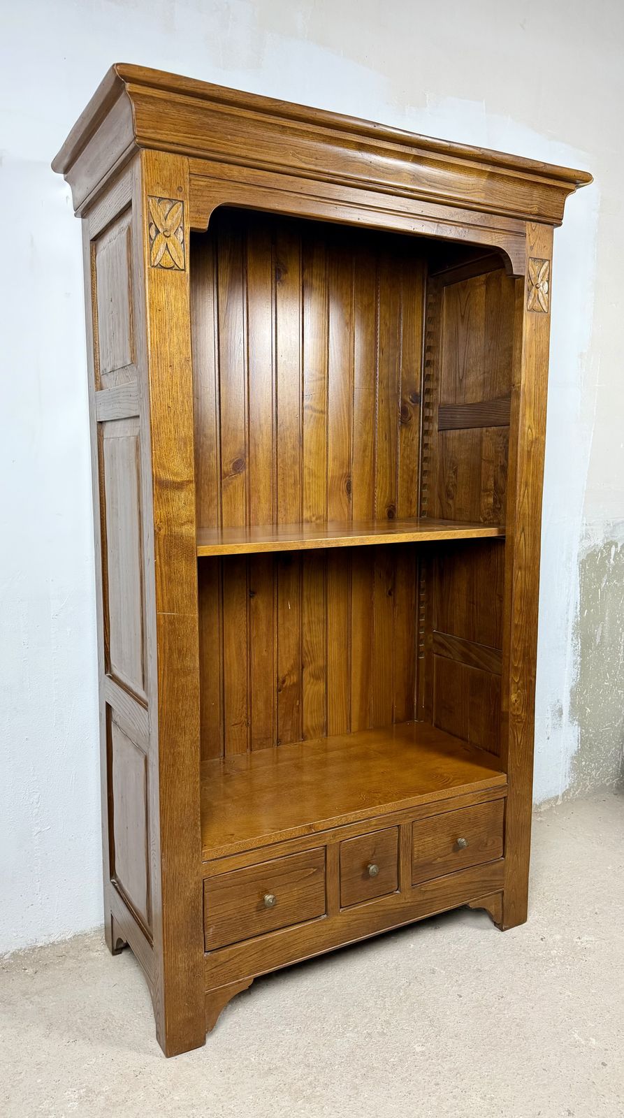 Spanish Oak Bookcase With Drawers, 1950s photo 3200.0