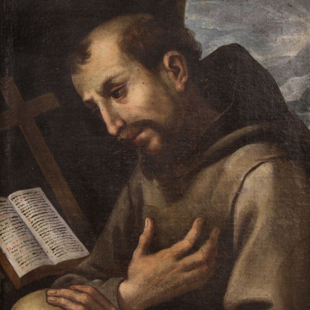 17e-eeuws Italiaans schilderij, Sint Franciscus van Assisi photo Kunst