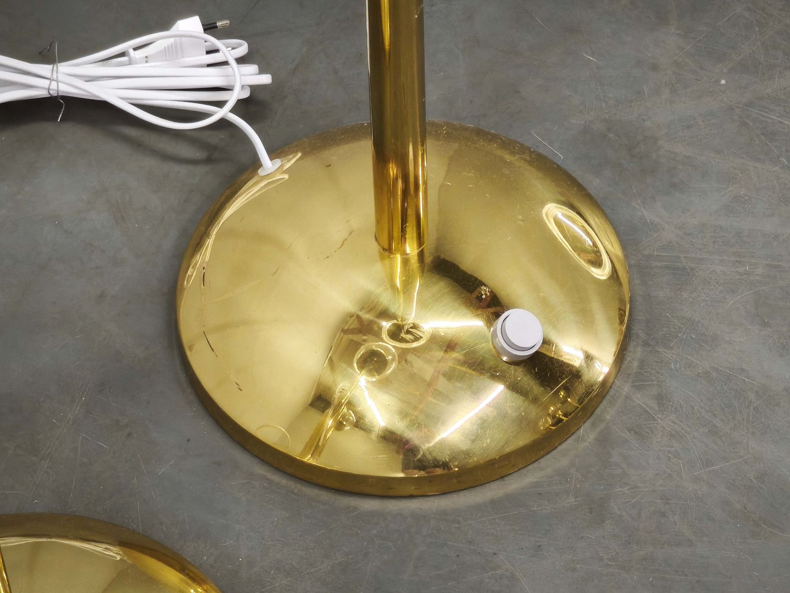 Set Of 4 Space Age Brass And Bubble Glass Floor Lamps, Kamenický šenov 1970s photo buy