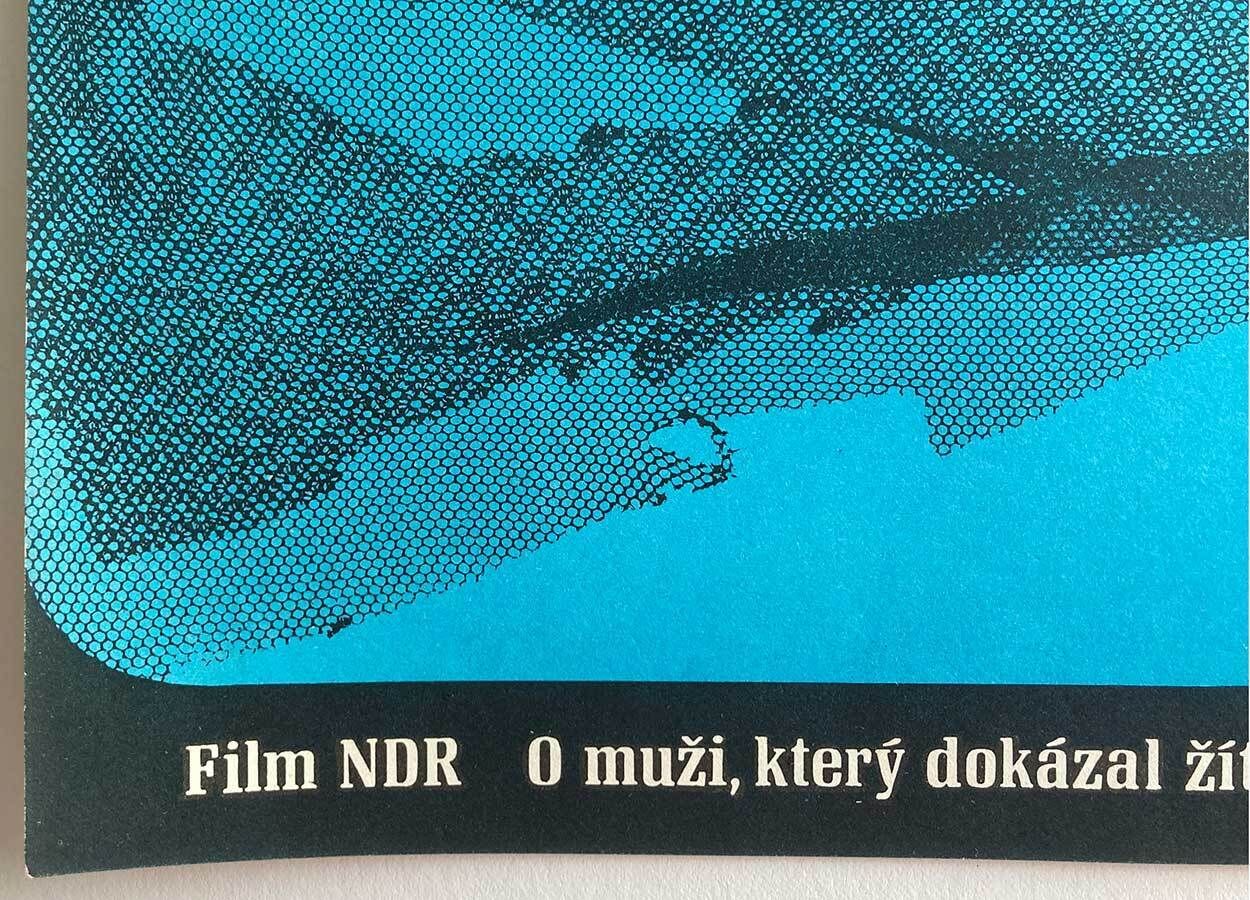 Affiche de cinéma vintage, Time To Live, Miroslav Hrdina, 1970, design tchèque d'époque photo vinterior