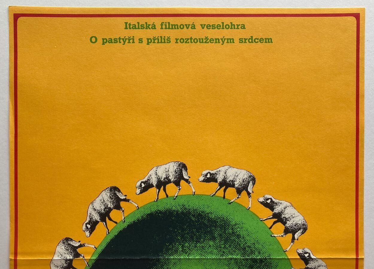 Original Film Poster, Serafino, Alexej Jaroš, 1972, Genuine Vintage Czech Design photo furniture