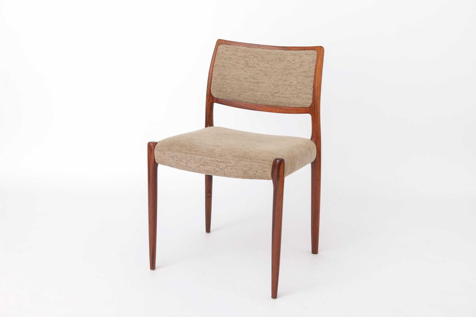Set van 4 Niels Otto Møller Model 80 Palissander Eetkamerstoelen, Danish Modern, jaren 1960 photo 1795.0