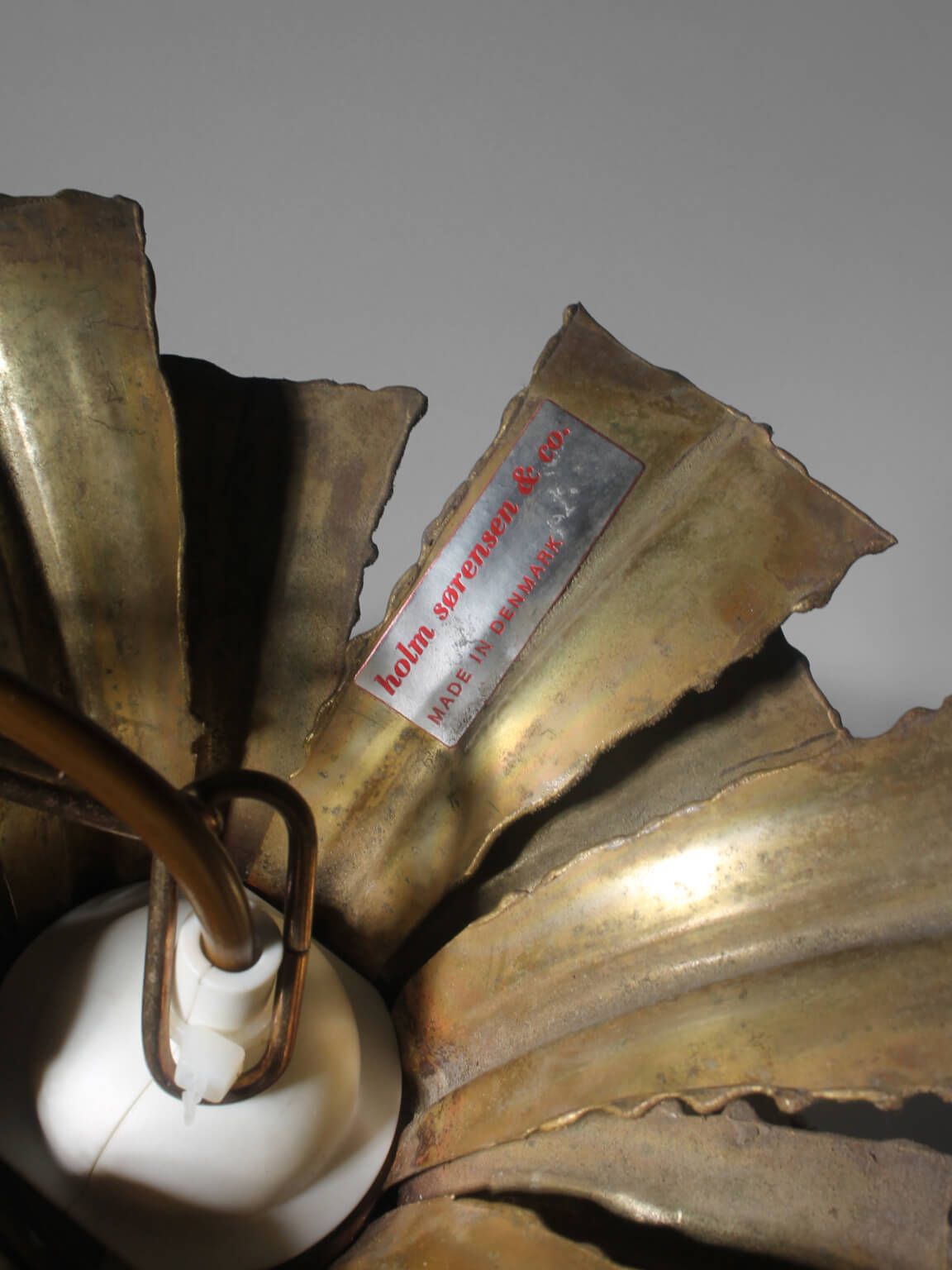 Svend Aage Holm Sørensen “Onion” Brass Ceiling Lamp, 1960s, Denmark photo 3160.0