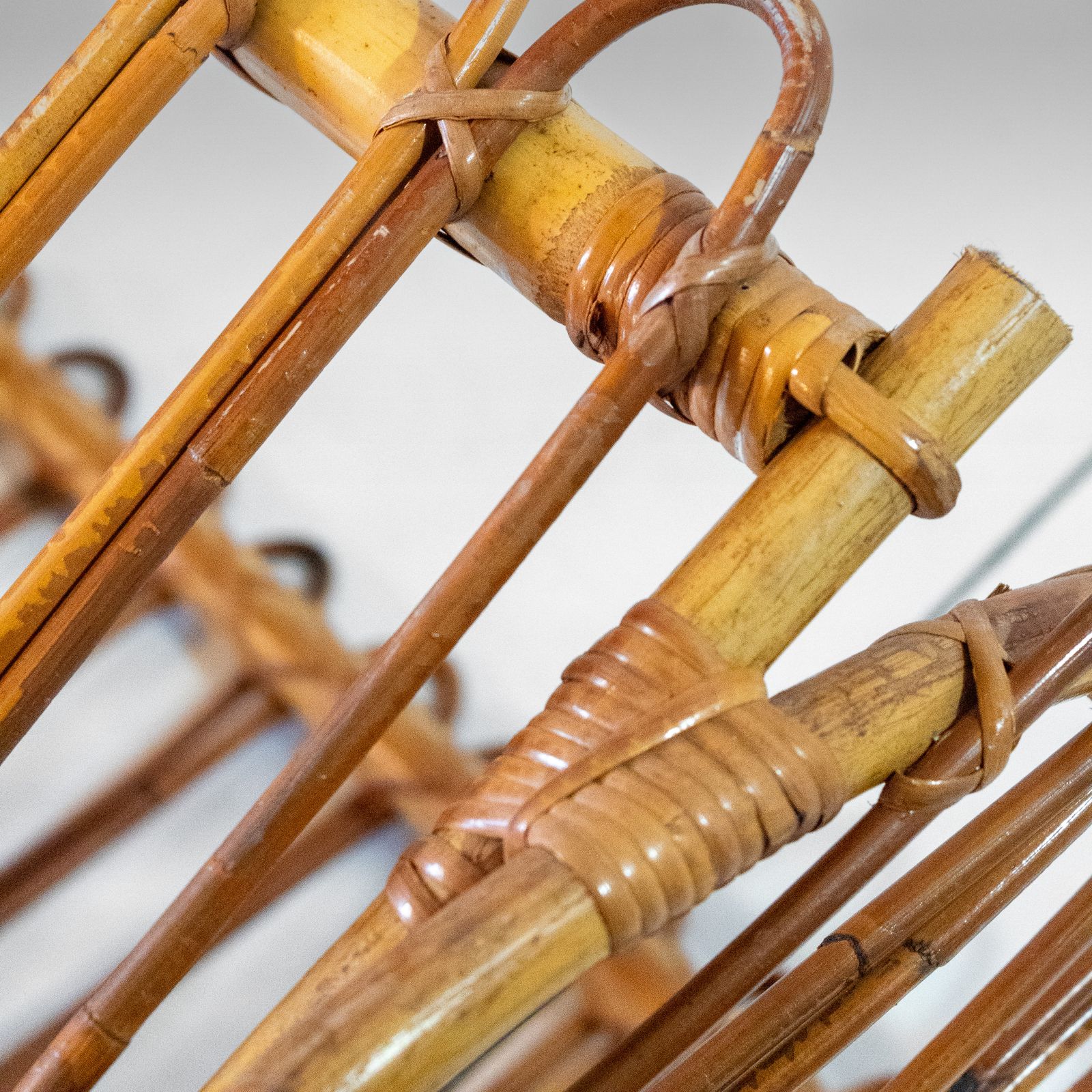 photo for sale Mid-Century Modern Bamboo Baby Cradle, Bonacina Style, Italy 1960s