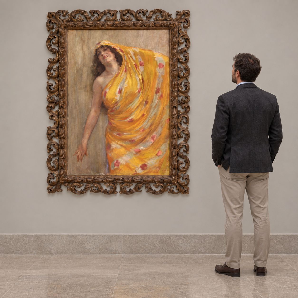 6000.0 Tableau signé A. Mazza et daté 1912, portrait d'une femme orientale photo