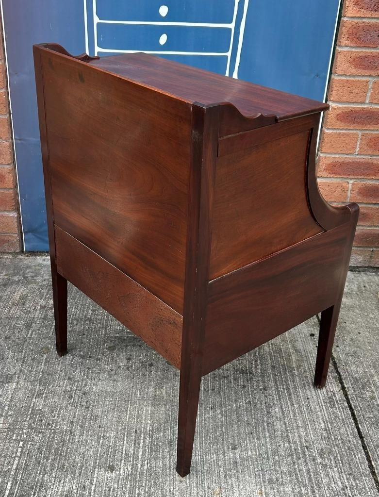 photo for sale Antique Georgian Mahogany Lancashire Commode Nightstand Bedside Cabinet C.1790
