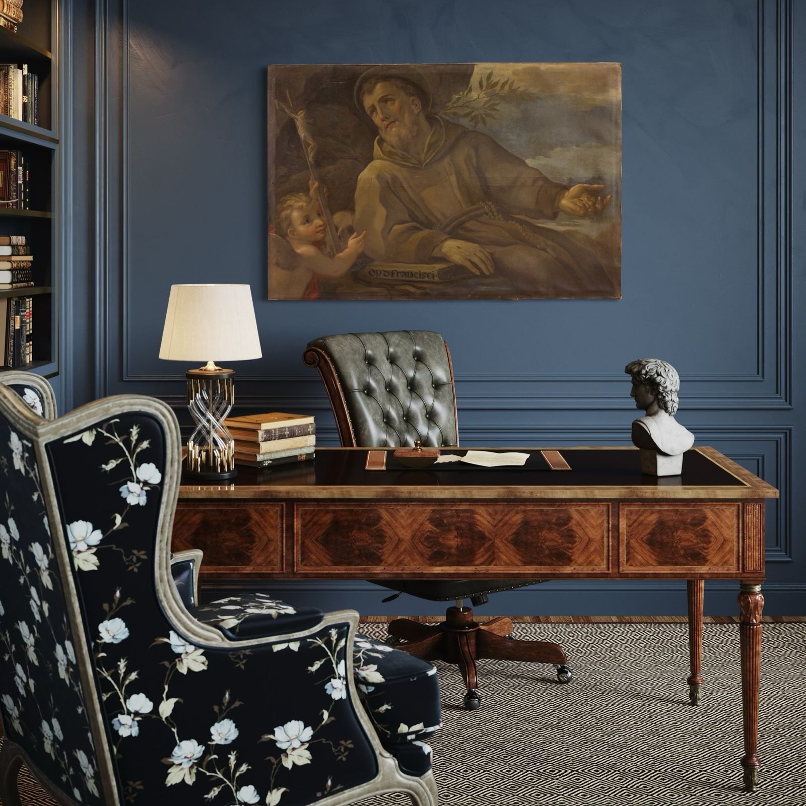 Art Tableau religieux du XVIIIe siècle, saint François d'Assise photo