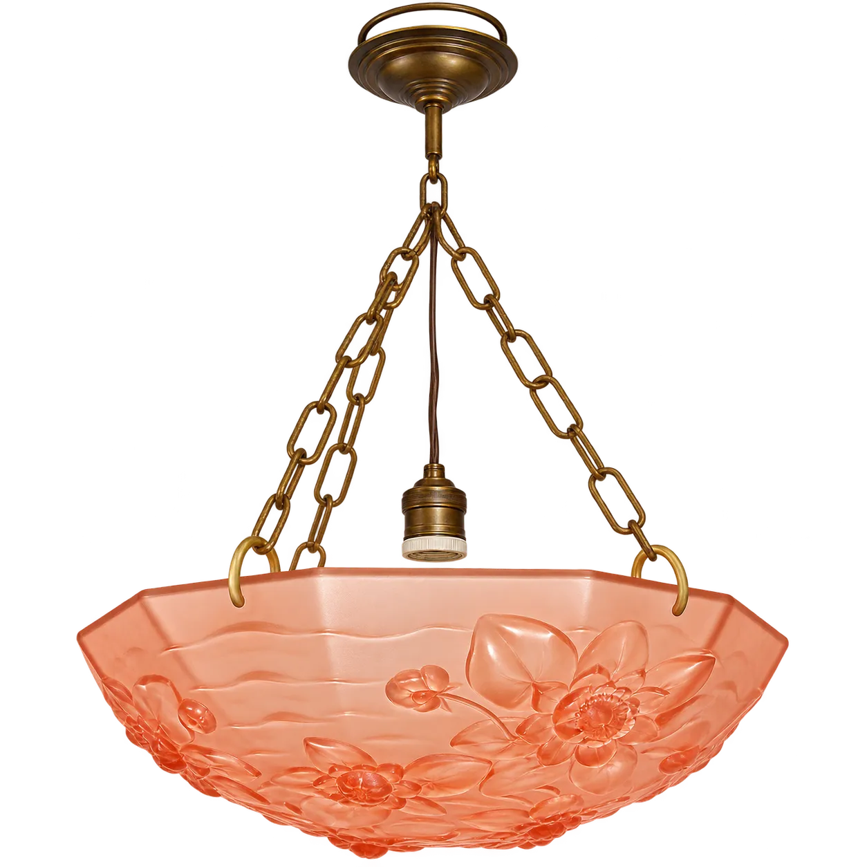 Ampla art deco hanglamp, Frankrijk, jaren 1930.