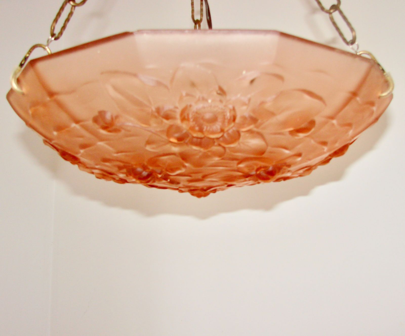 Ampla Art Deco Pendant Lamp, France, 1930s. photo vintage