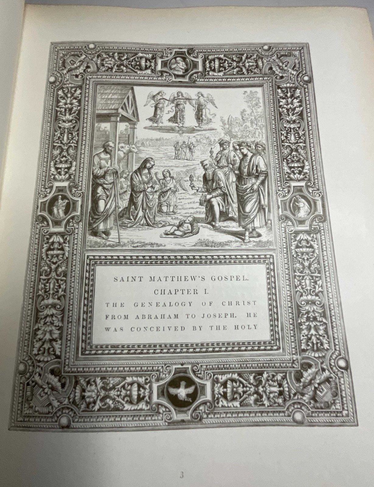 photo buy Uitzonderlijk geïllustreerd Nieuw Testament uit 1865, Renaissance-meesterwerken, bijzondere luxebinding met provenance van Myers & Co.
