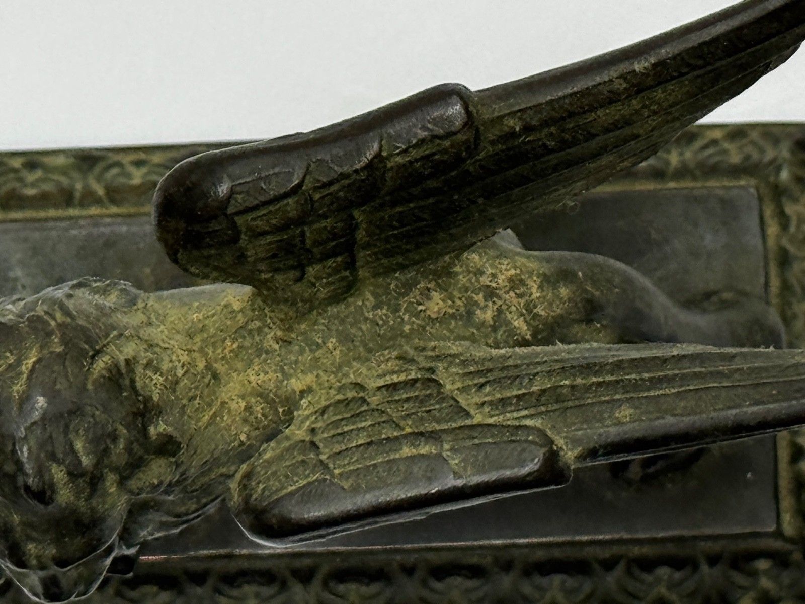 photo buy Antique Neoclassical Bronze Winged Lion Of Saint Mark Venetian Grand Tour C1820