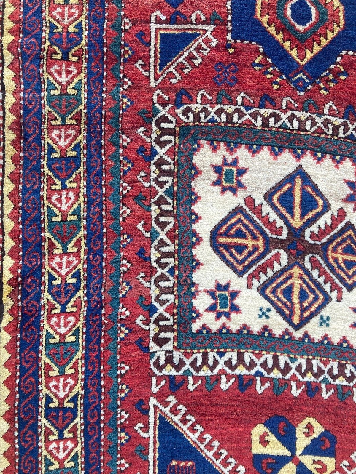 4500.0 Antiek Kaukasisch Fachralo Kazak Gebedskleed 2,48m x 1,30m photo