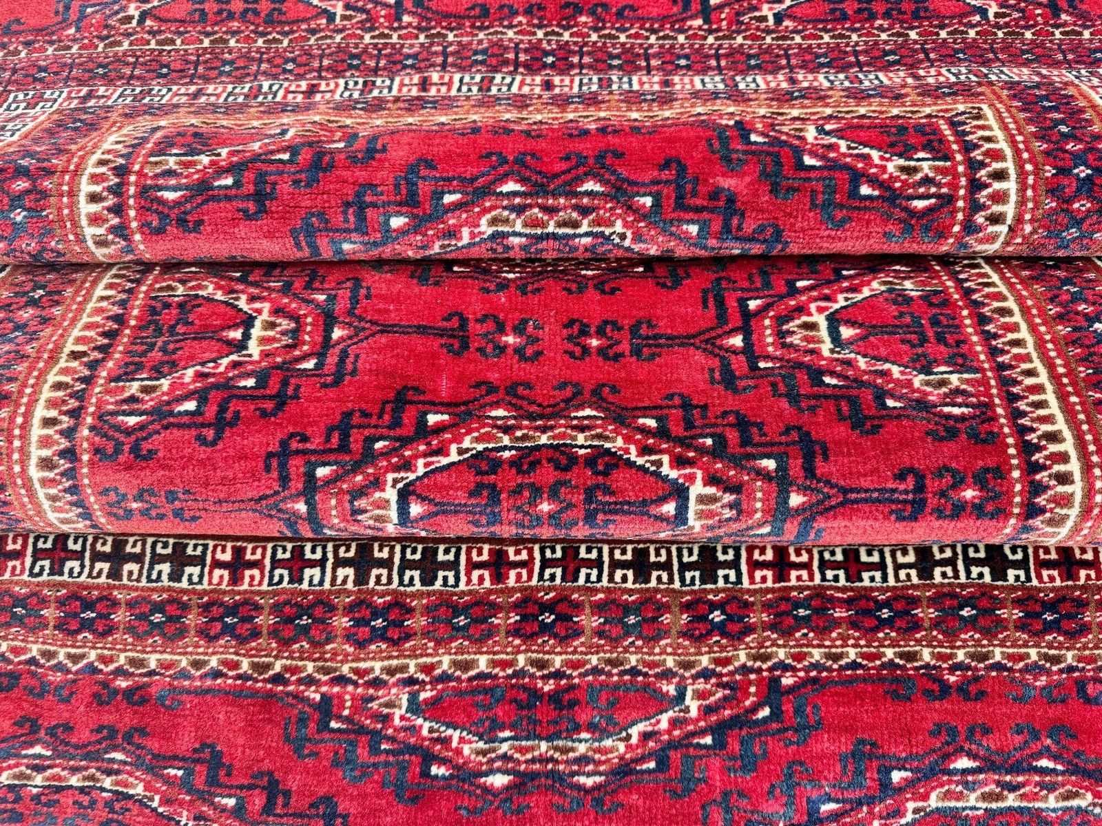 photo vintage Vintage Turkmen Yomut vloerkleed 1,22 m x 0,95 m