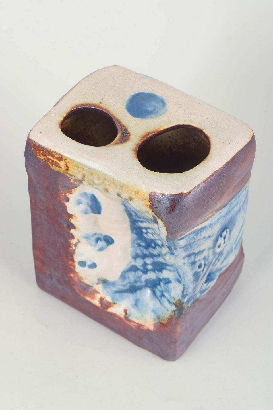Vase moderne Carl Harry Stålhane pour Designhuset, glaçure expérimentale, années 1970 photo furniture