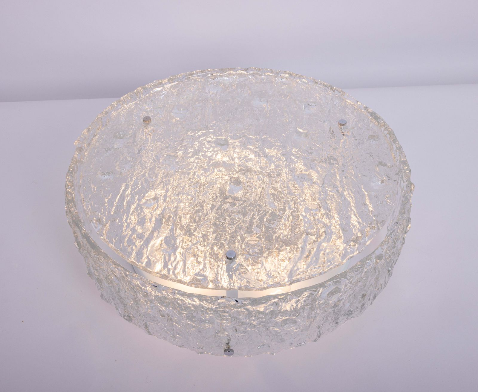Verlichting Grote Murano glazen plafondlamp in de stijl van Kaiser, Duitsland, jaren 1960 photo