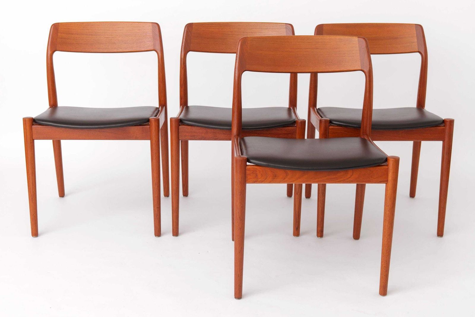 Set van 4 Deense Teakhouten Eetkamerstoelen van Scantic Møbelværk, Mid-Century Modern, jaren 1960