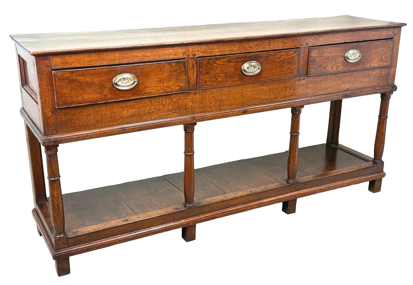 photo vinterior Eikenhouten dressoir met potboard, 18e eeuw, Engels George III, ca. 1770