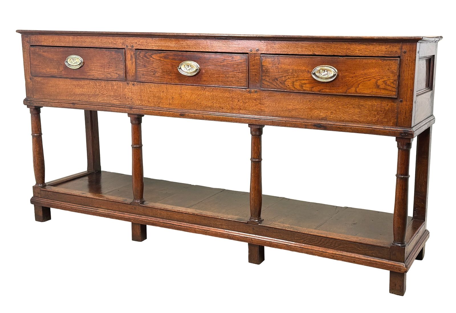 18th Century Oak Potboard Dresser Base Sideboard, English George III Period  (England, Circa 1770)