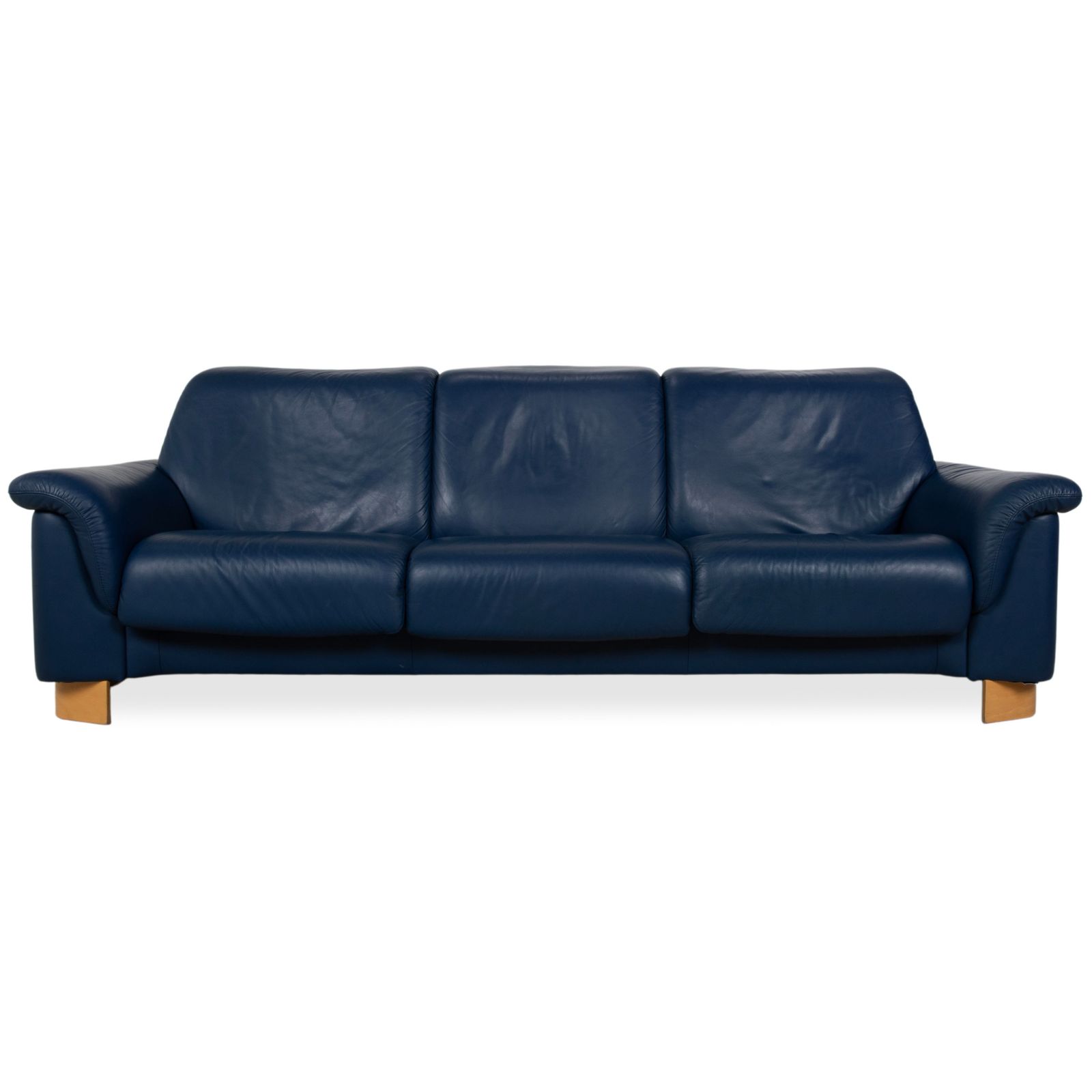Stressless Paradise Leren Driezitsbank Blauw Navy Sofa Manuele Functie