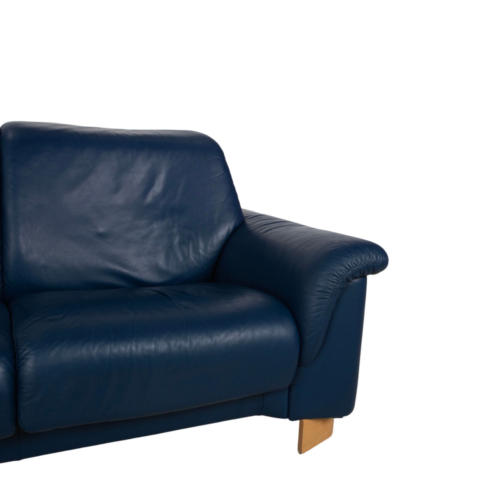Stressless Paradise Leren Driezitsbank Blauw Navy Sofa Manuele Functie photo Meubels