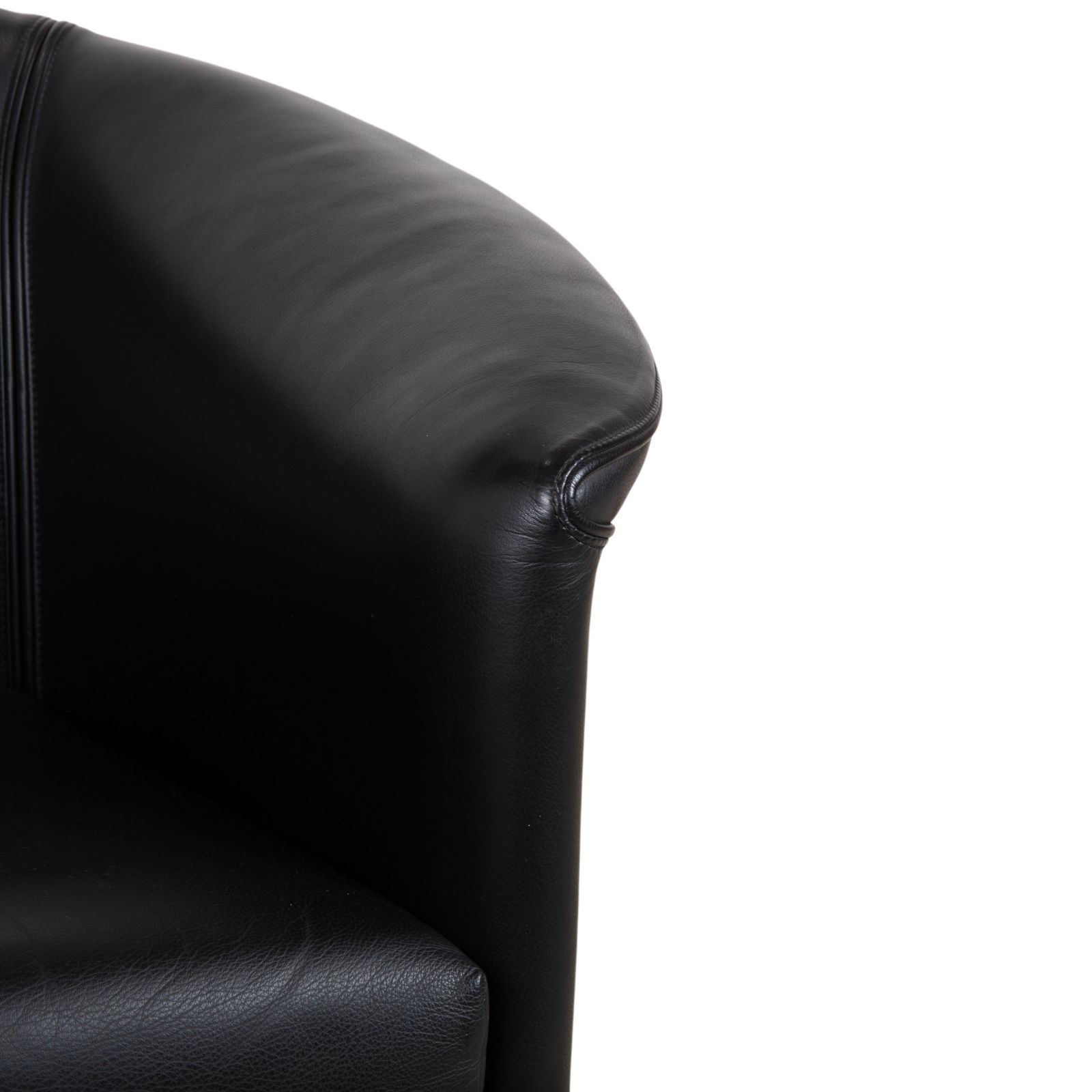 Wittmann Aura Leather Armchair Black photo for sale