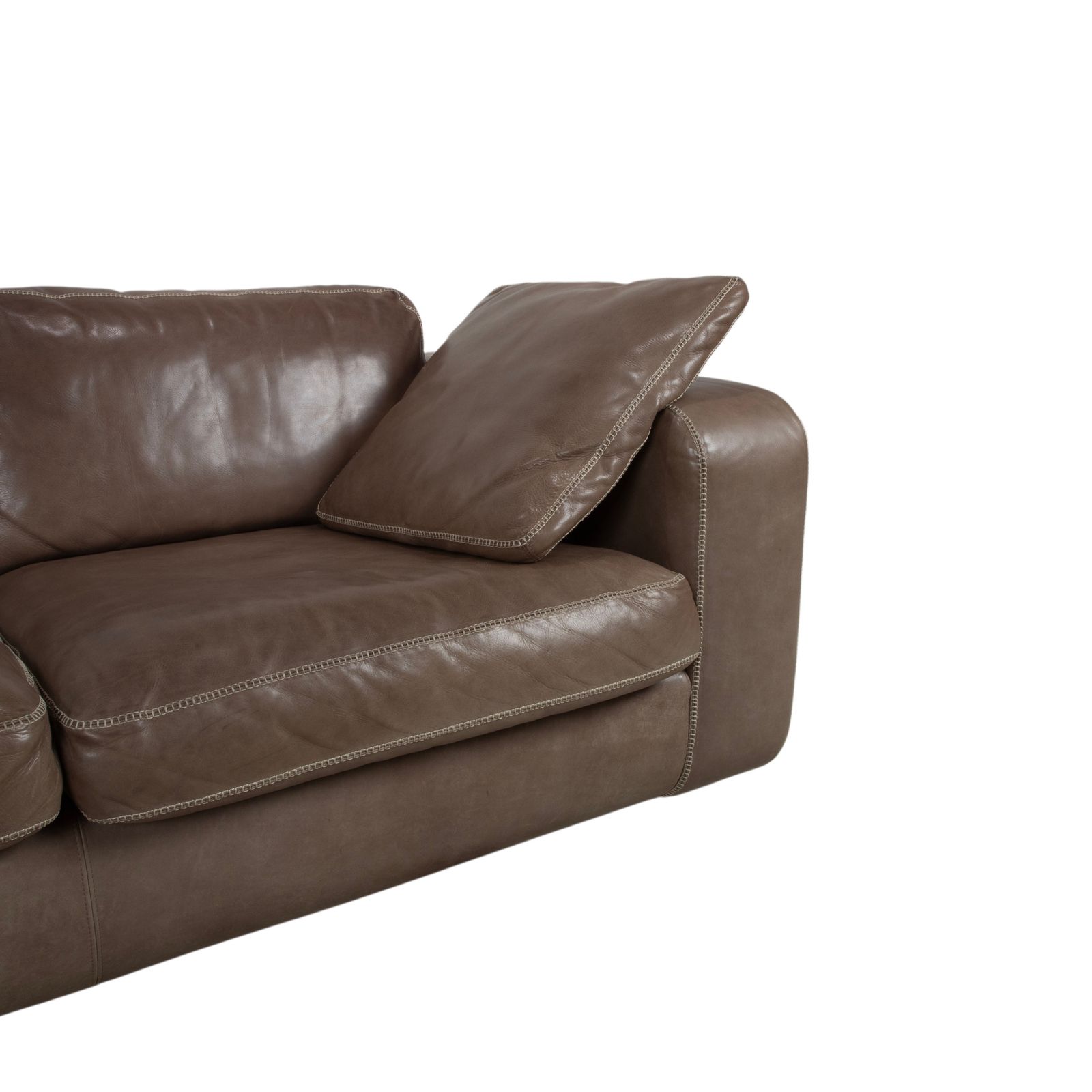 Machalke Valentino Leren Hoekbank Bruin Taupe photo for sale