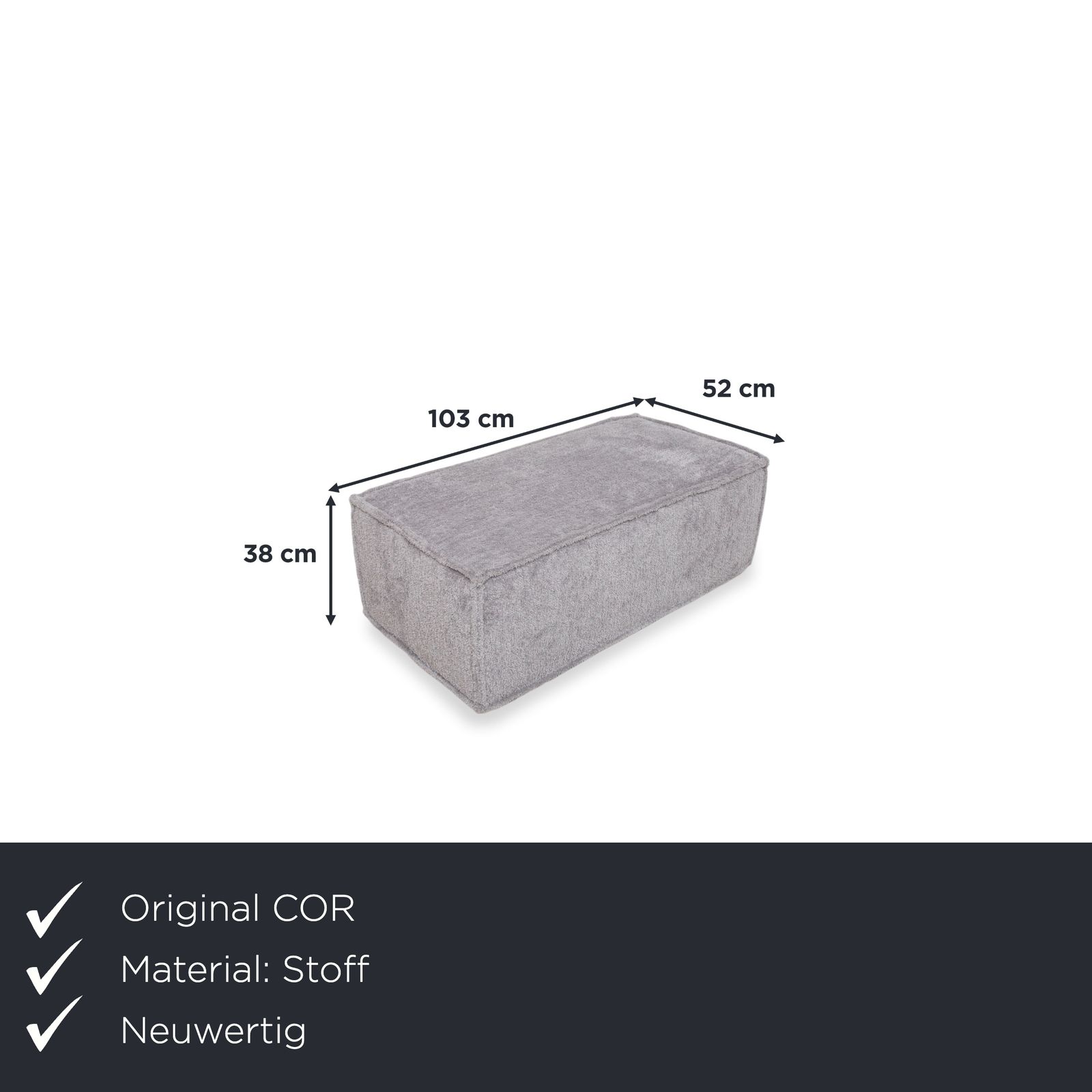 Cor Trio Stool Seat Element Grey photo furniture