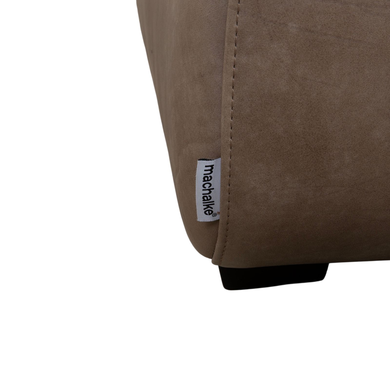 Machalke Valentino Leather Stool Grey Brown Taupe photo vinterior