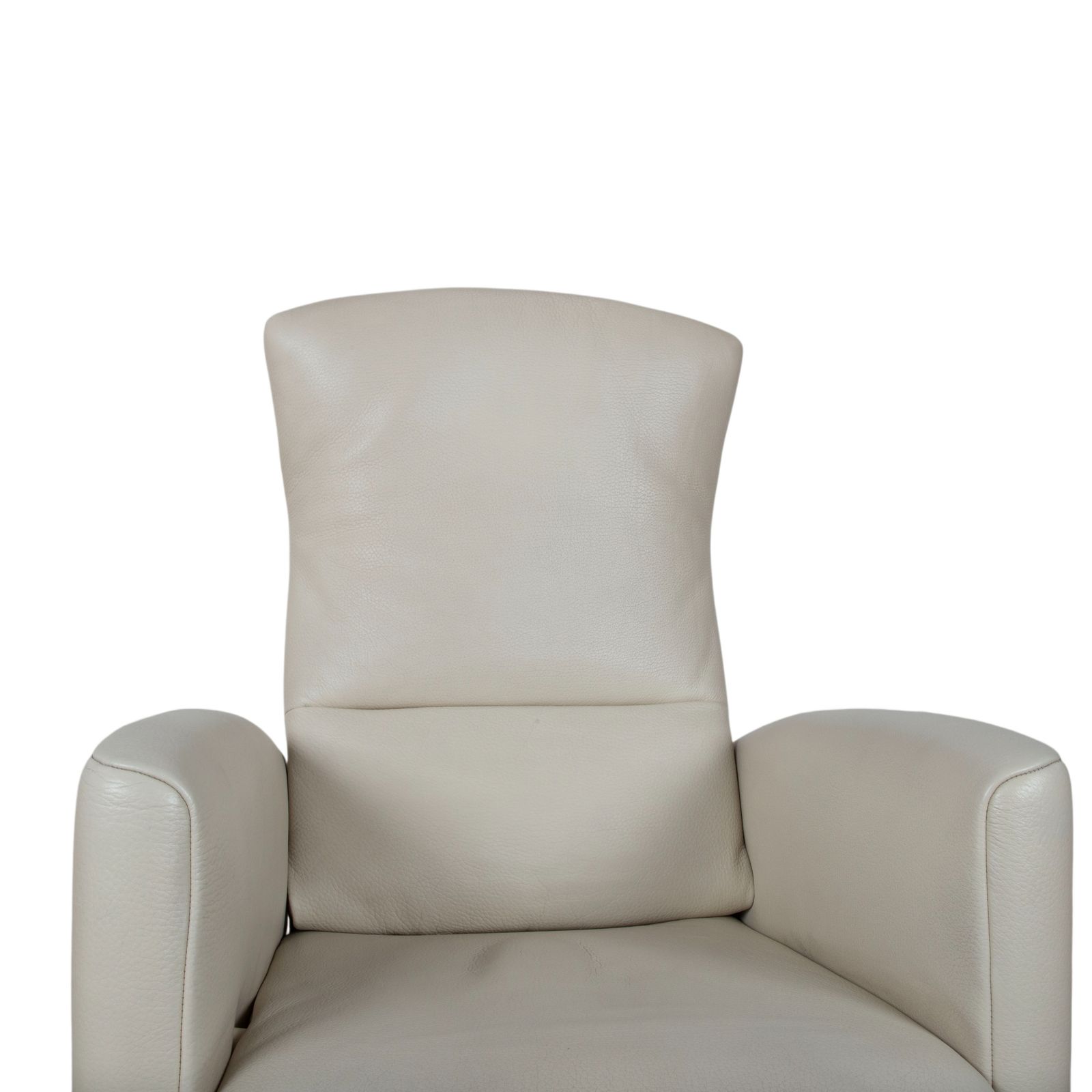 Fauteuil Jori Vinci en cuir, beige crème, fonction manuelle, fonction inclinable photo vinterior