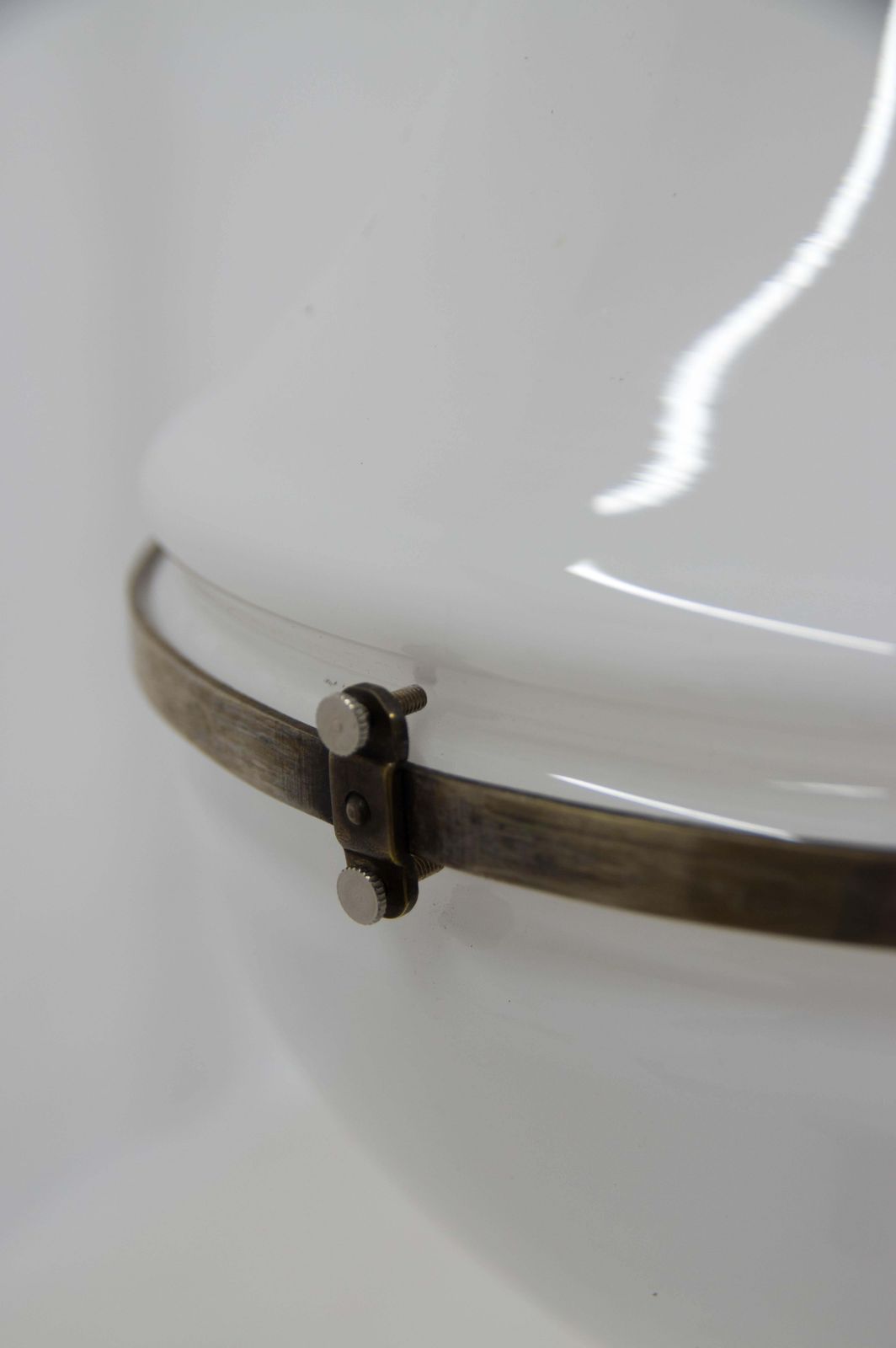 1018.0 Art Deco Hanglamp van Peter Behrens, Opalineglas, jaren 1910, Verstelbaar photo