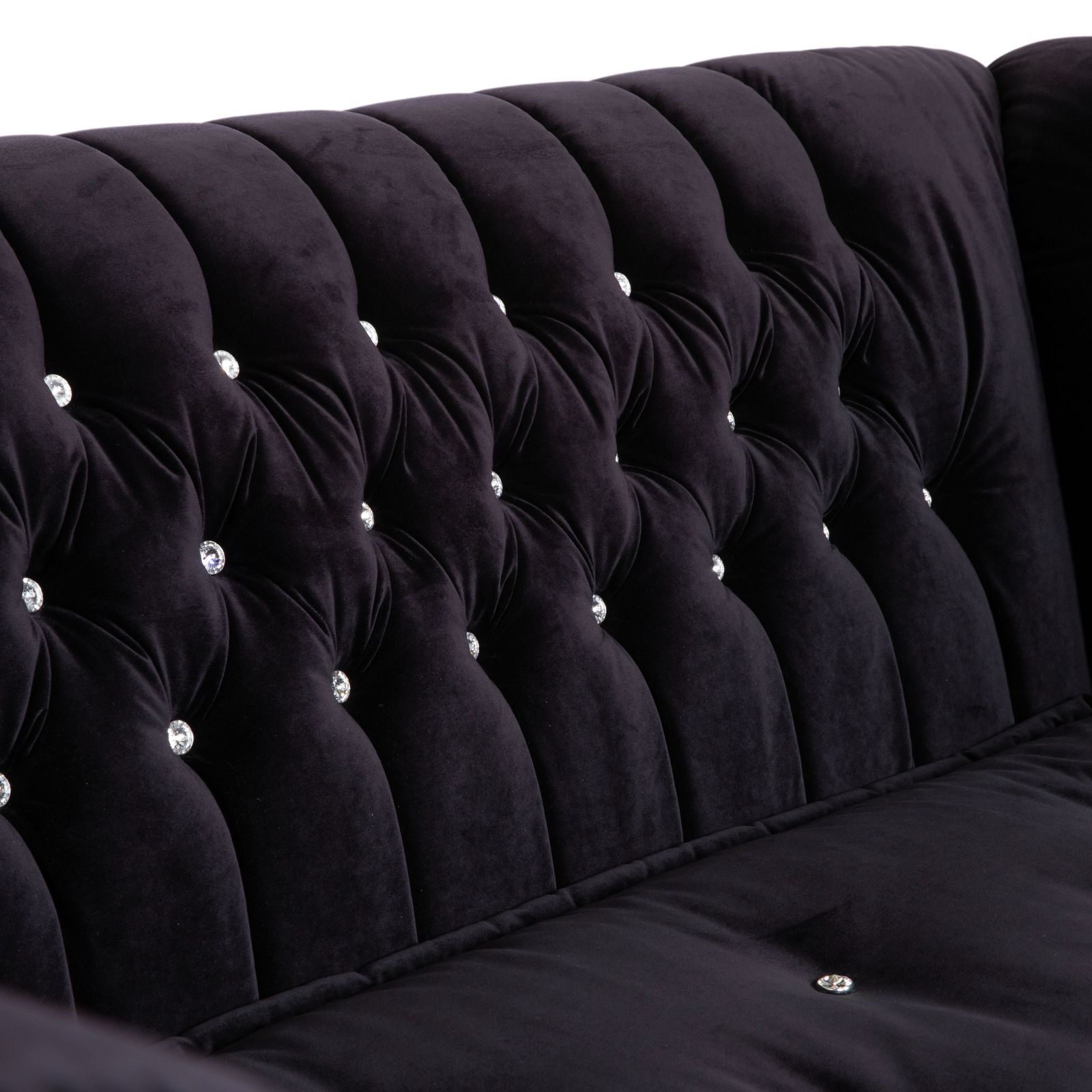 Bretz Chelsea Stof Driezitter, Aubergine, Paars, Zilveren Glitter, Manuele Functie, Slaapfunctie, Slaapbank photo 3241.0