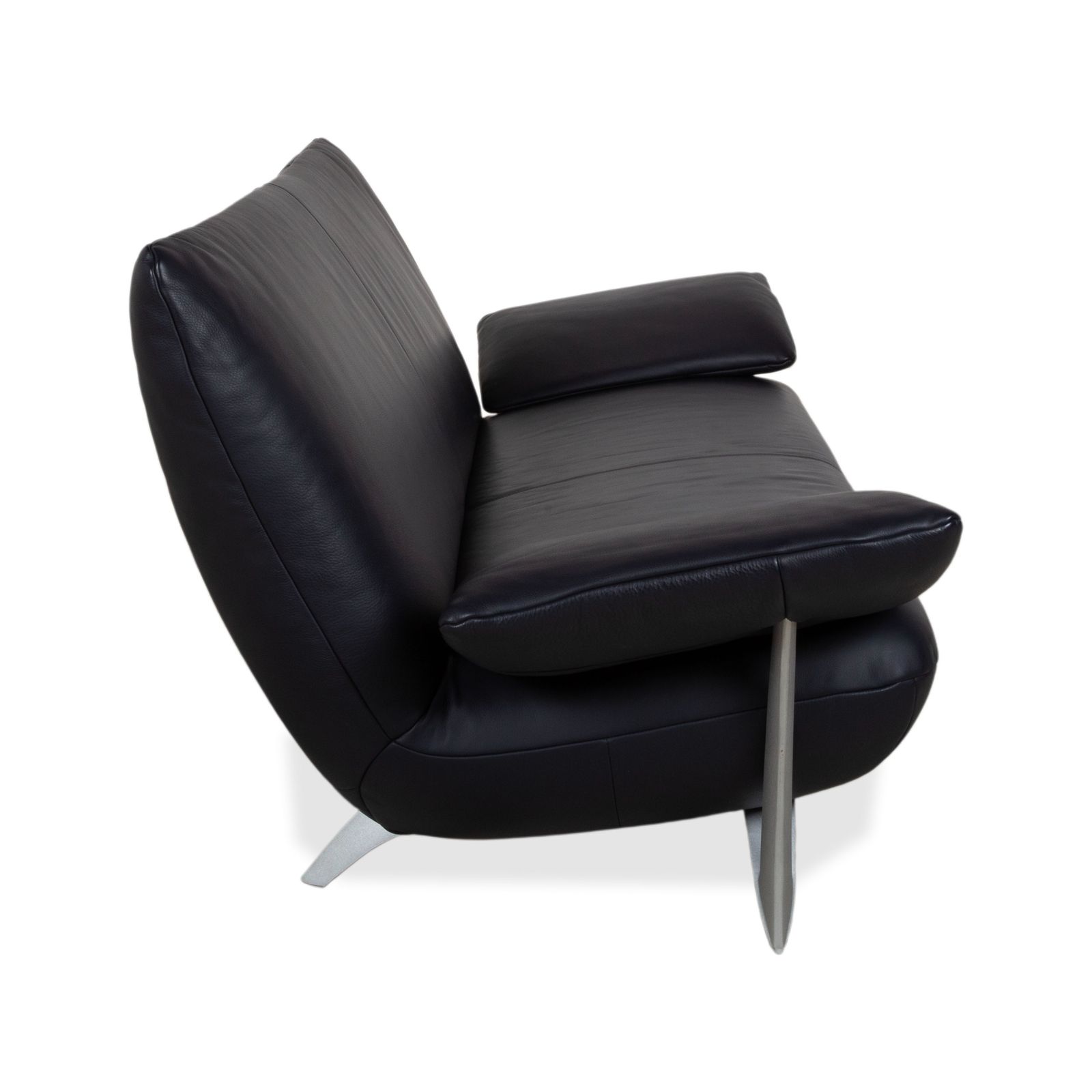 photo furniture Canapé 3 places Rolf Benz 1900 en cuir bleu