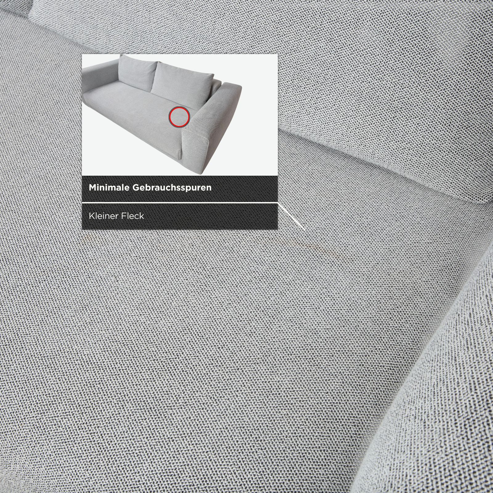 Canapé 3 places COR Moss en tissu gris photo buy