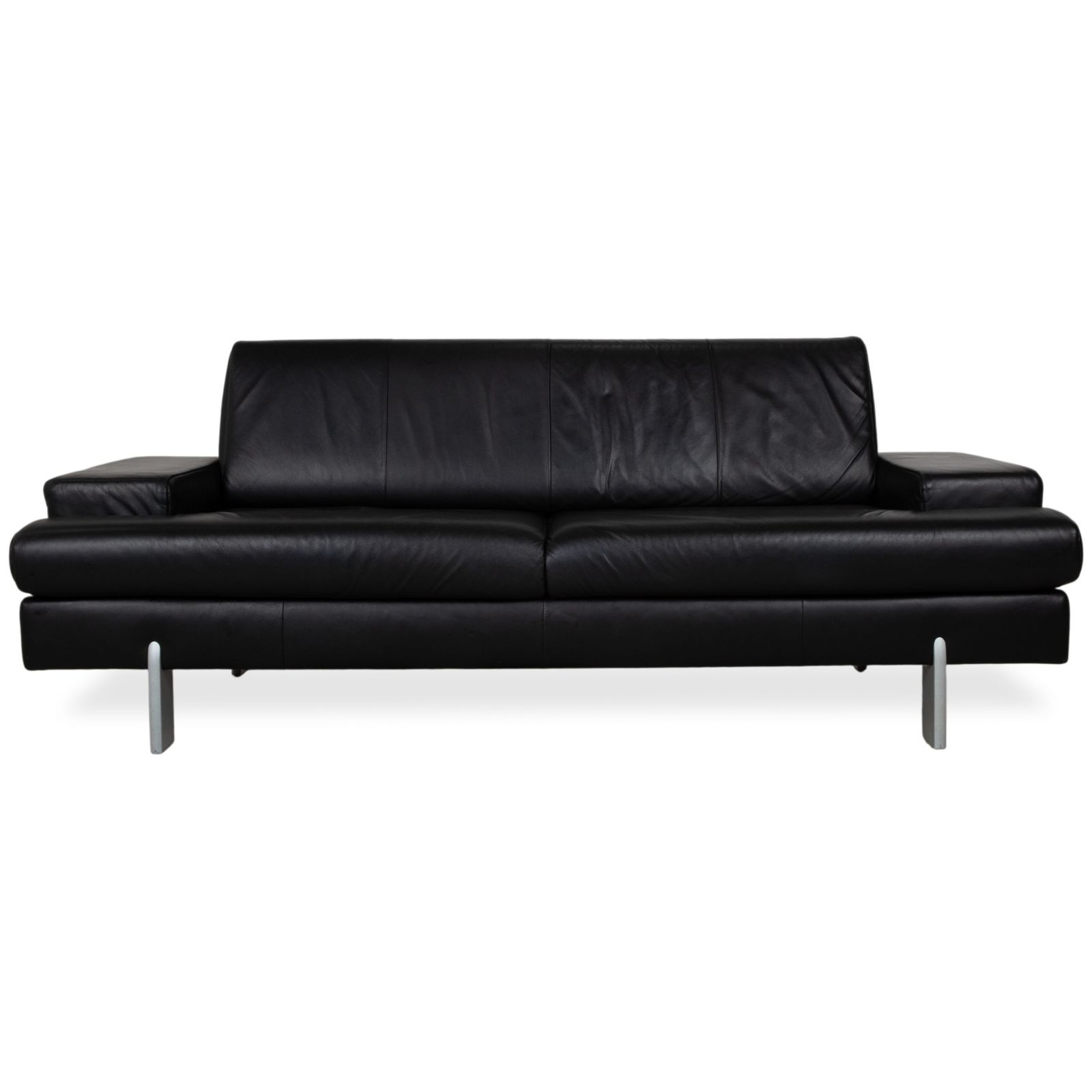 Rolf Benz Ak 644 Set Leer Driezitsbank en Fauteuil, Zwart photo 3128.0