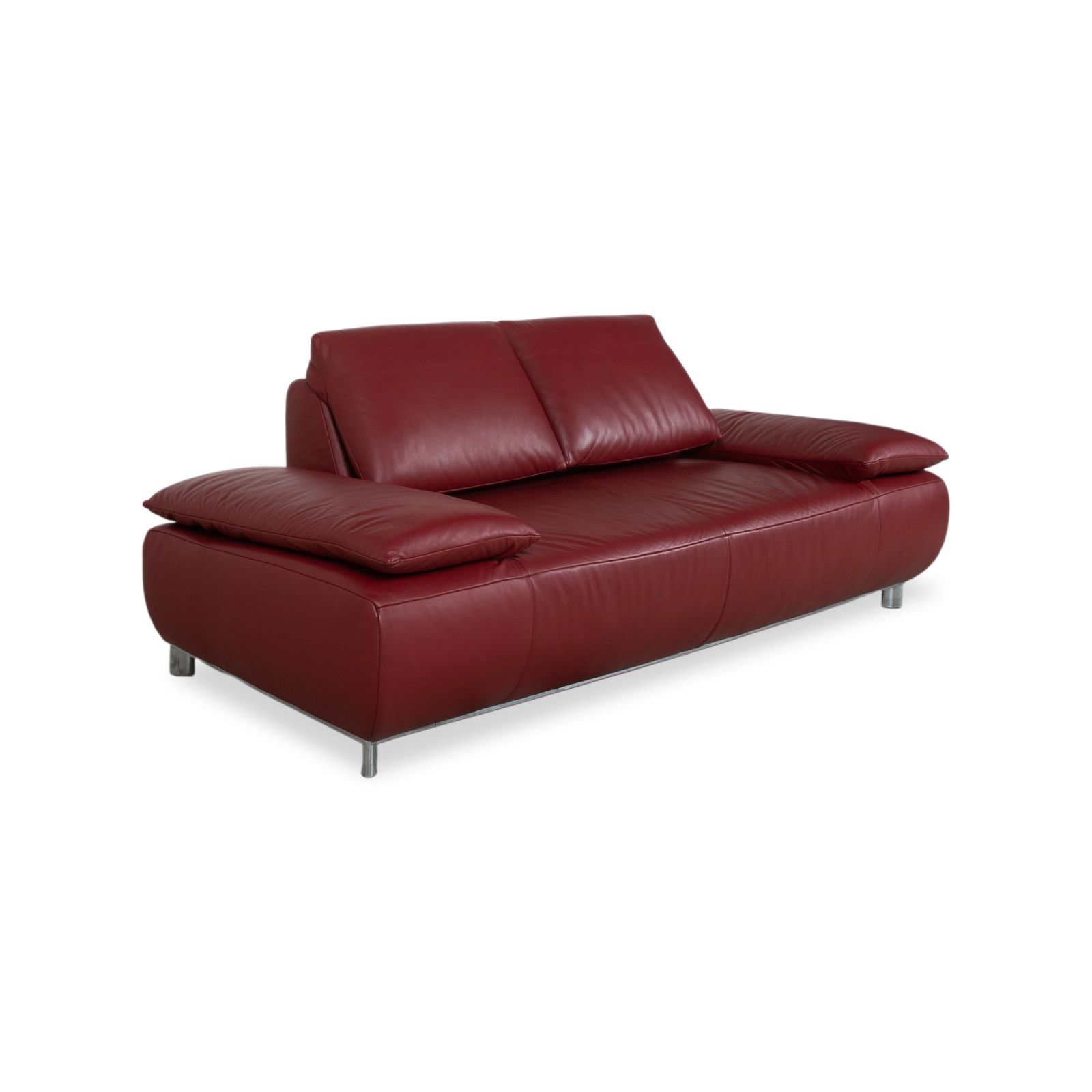 Ensemble Koinor Volare canapé 2 places et fauteuil en cuir, rouge, fonction manuelle photo 2793.0