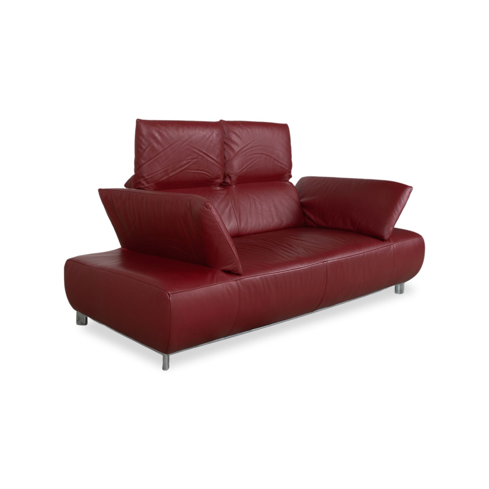 Koinor Volare Set Leer Tweezitsbank en Fauteuil, Rood, Manuele Functie photo vinterior