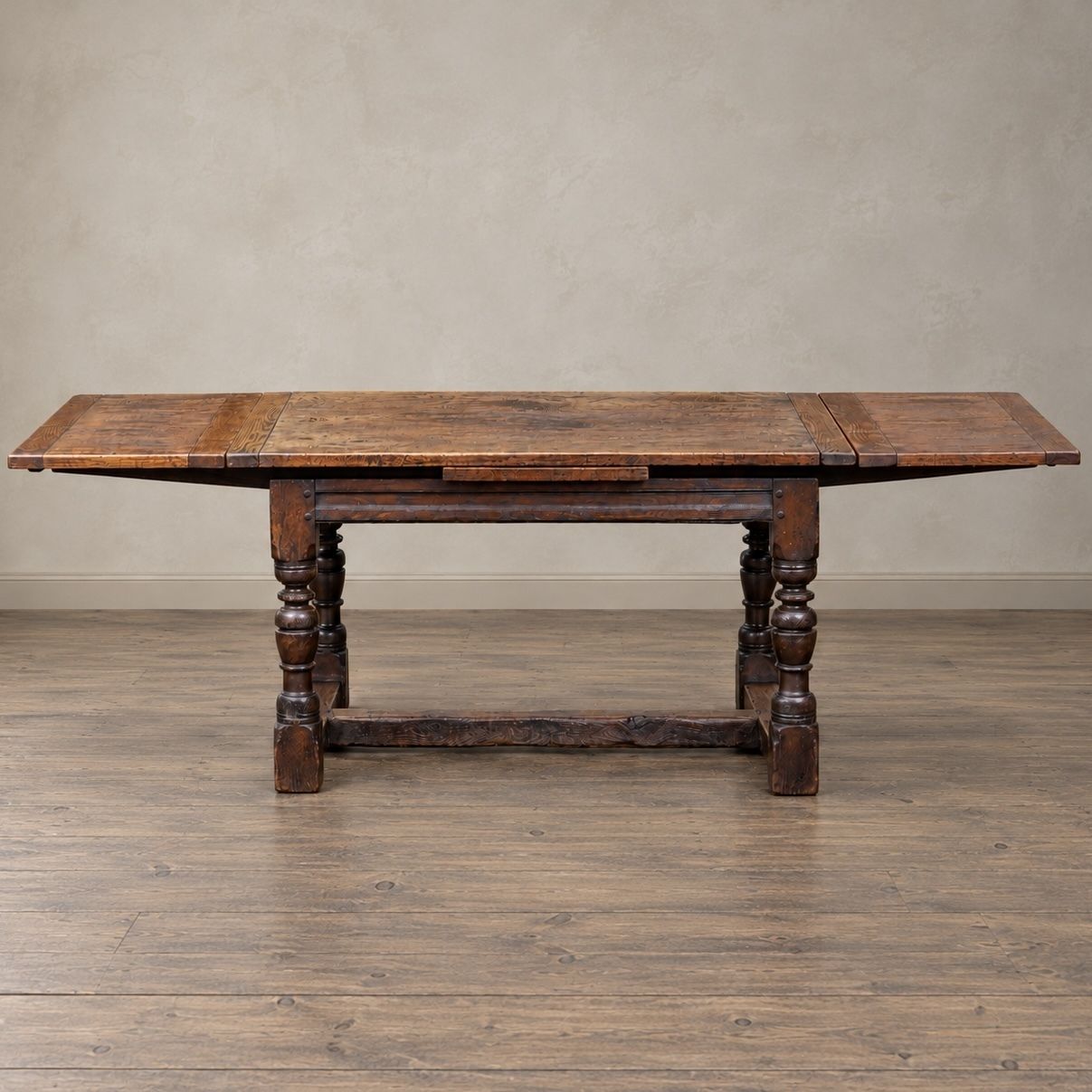 photo for sale 17th Century Oak Draw Leaf Extending Dining Table