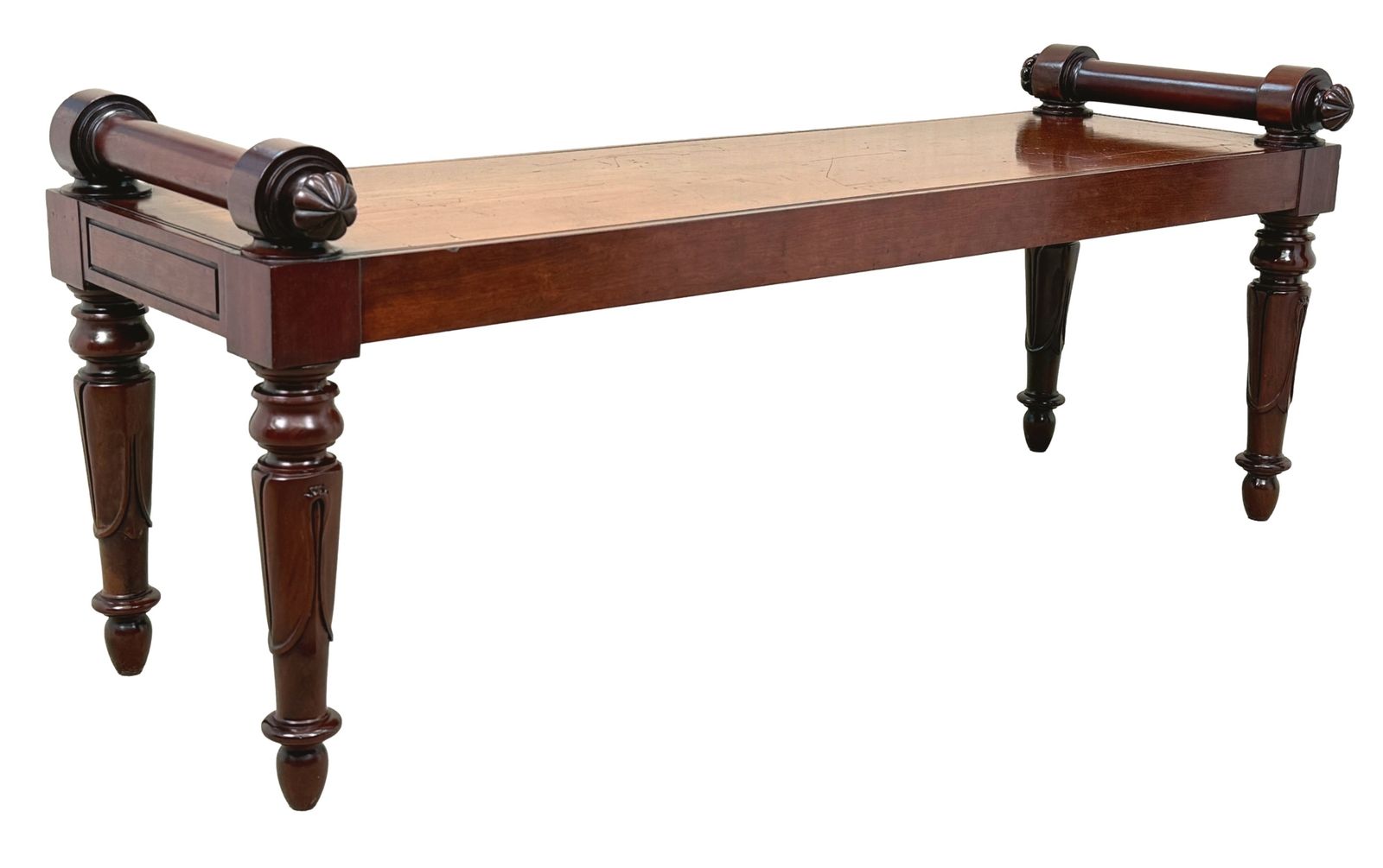 Large Regency Mahogany Hall Bench, Early 19th Century (England, Circa 1835) photo 6800.0