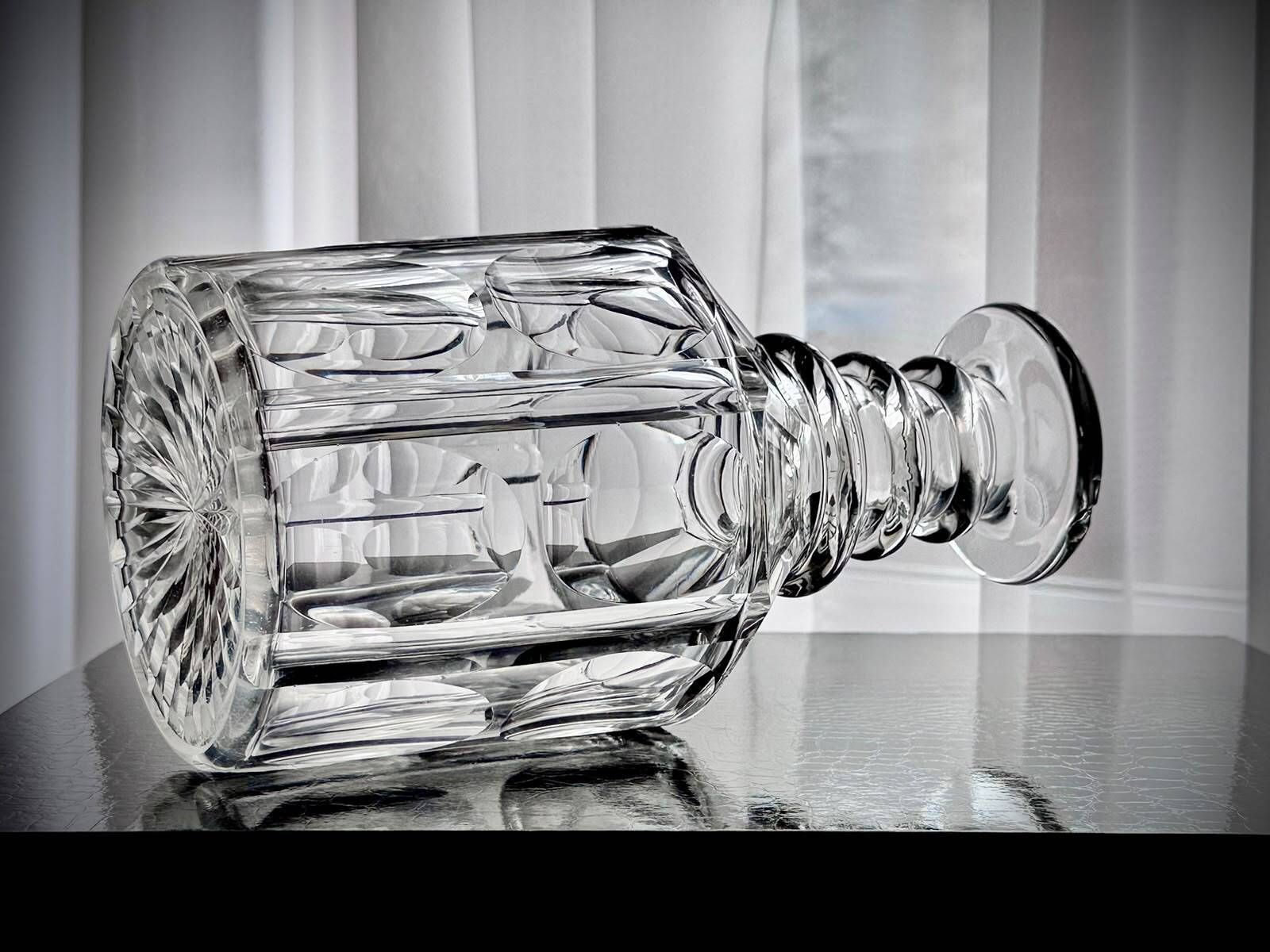 Georgian Lead Glass Decanter With Triple Neck Rings, England, C.1820 photo vinterior