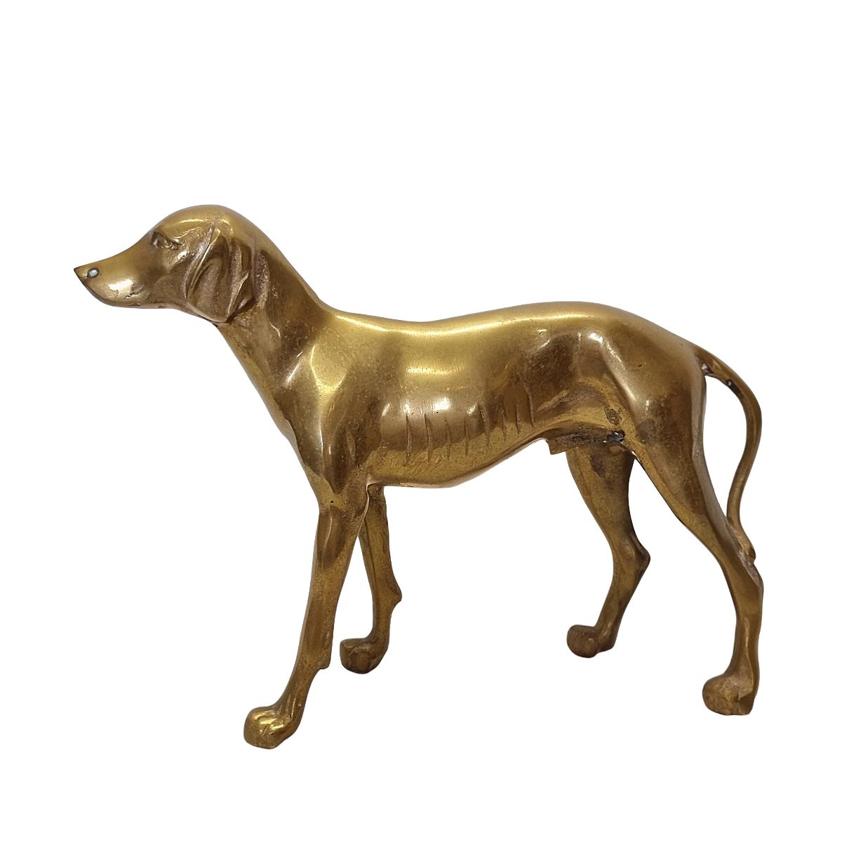 Chien de chasse vintage en laiton, France