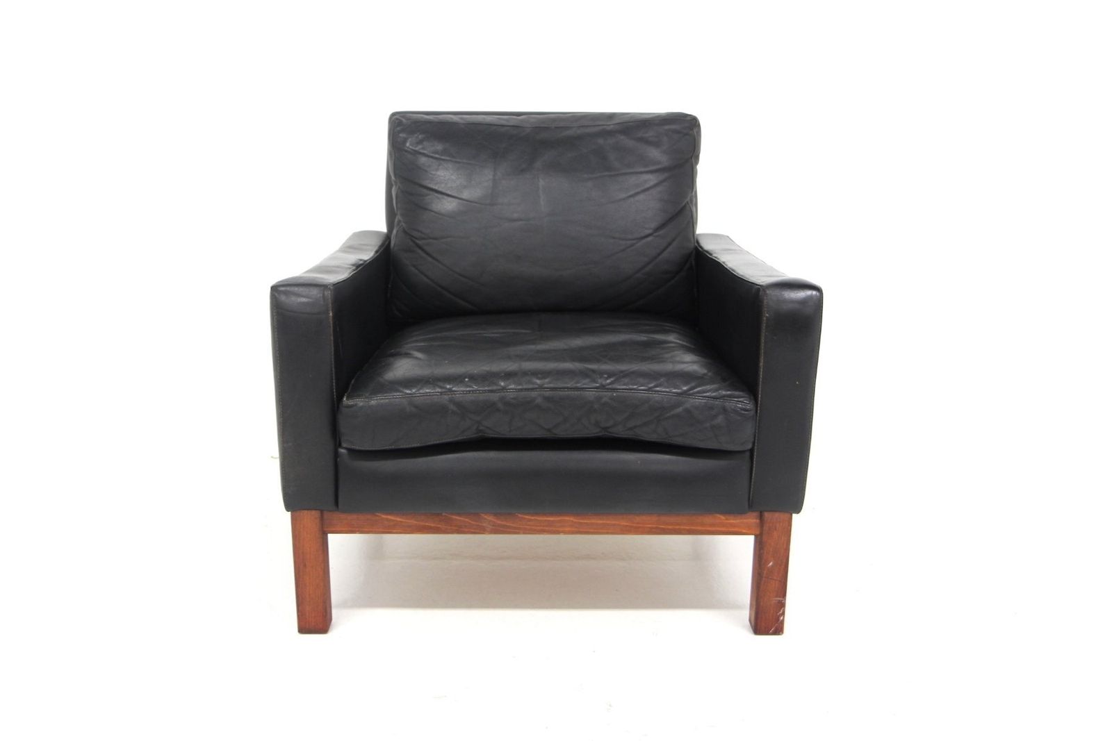 Scandinavian Leather Armchair, Sweden, 1960 photo furniture