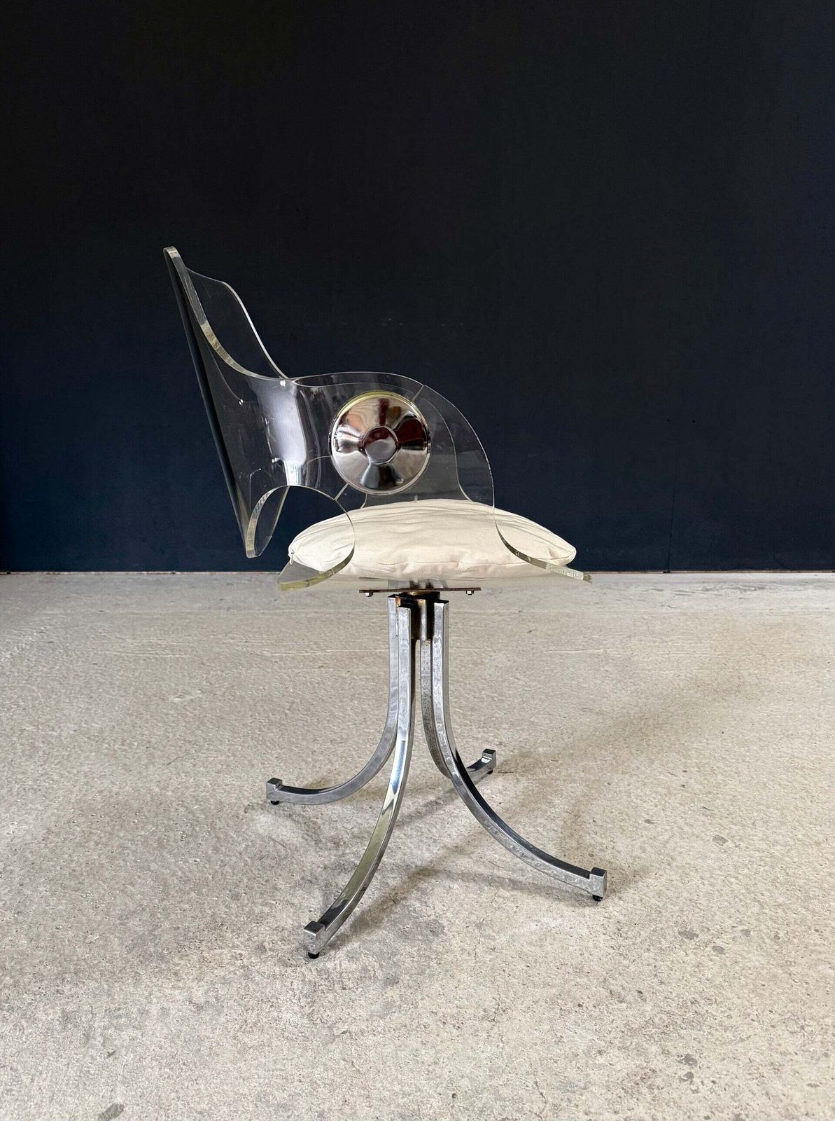 photo vintage Mcm Design Dining Chair Set By Boris Tabacoff, France 1970's
