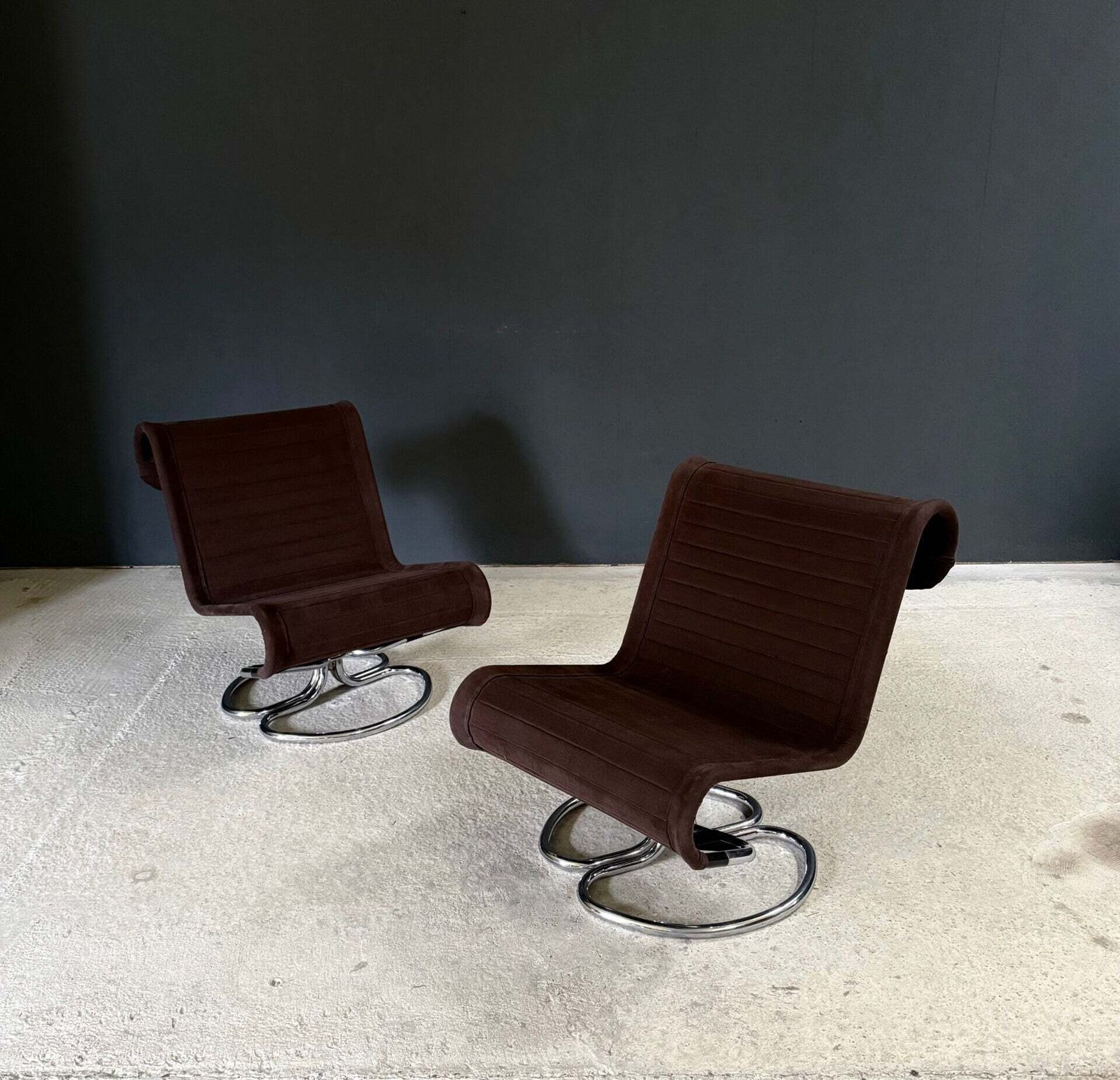 Mcm Design "Spaghetti" Lounge Chairs van Jan Dranger & Johan Huldt voor Ulferts Fabriker, jaren 1970 photo for sale